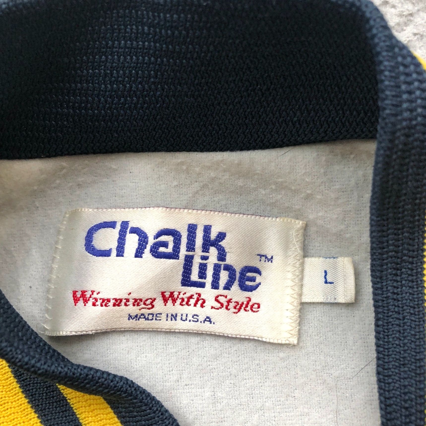 Chalk Line VINTAGE Chalk Line US Navy Bomber Jacket Mens L Snap Button Navy Yellow - 80s, Workwear, Casual, Military Style Size US L / EU 52-54 / 3 - 3 Thumbnail