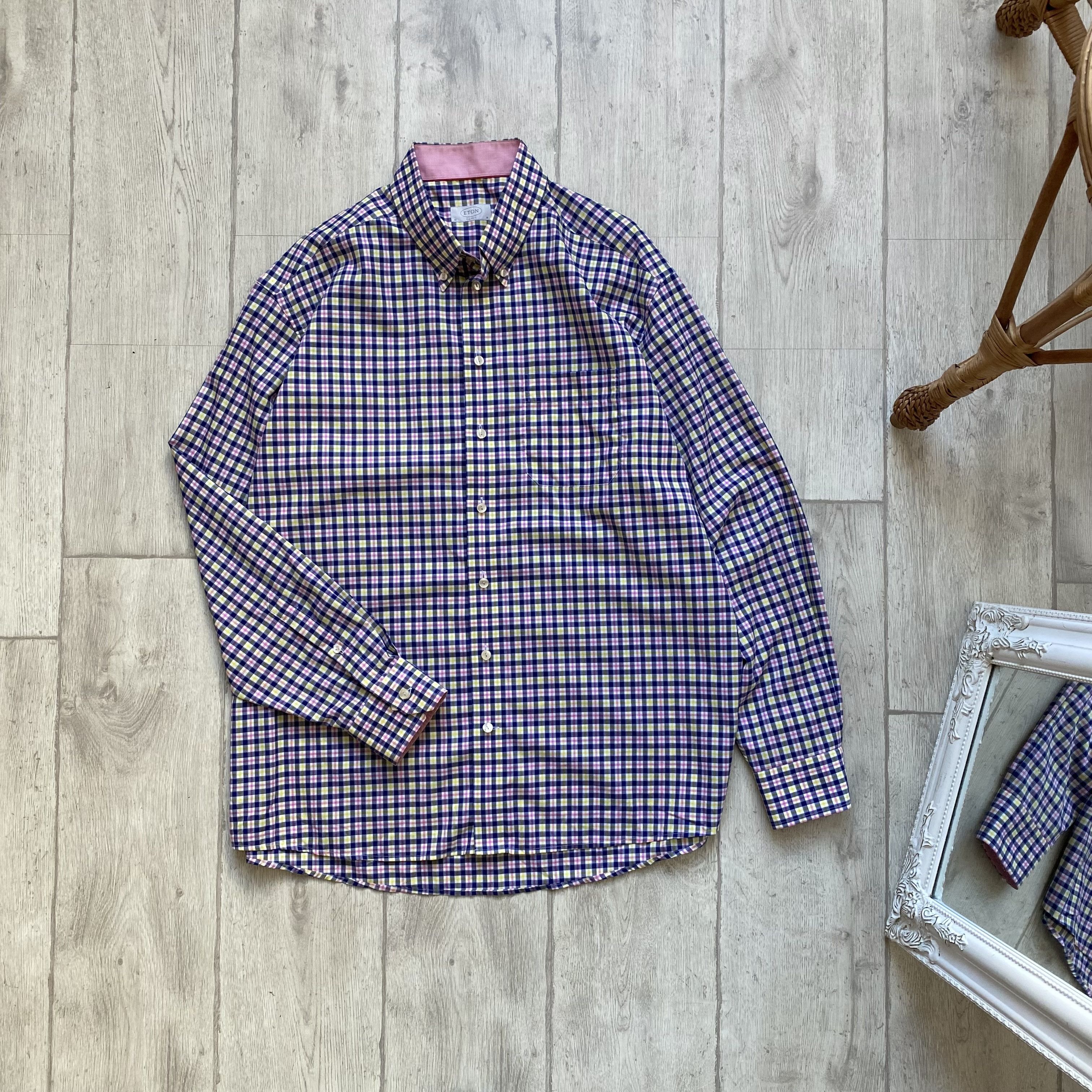 Eton 💎 luxury Eton Flannel Button Up Long Sleeve Shirt Size US XXL / EU 58 / 5 - 3 Thumbnail