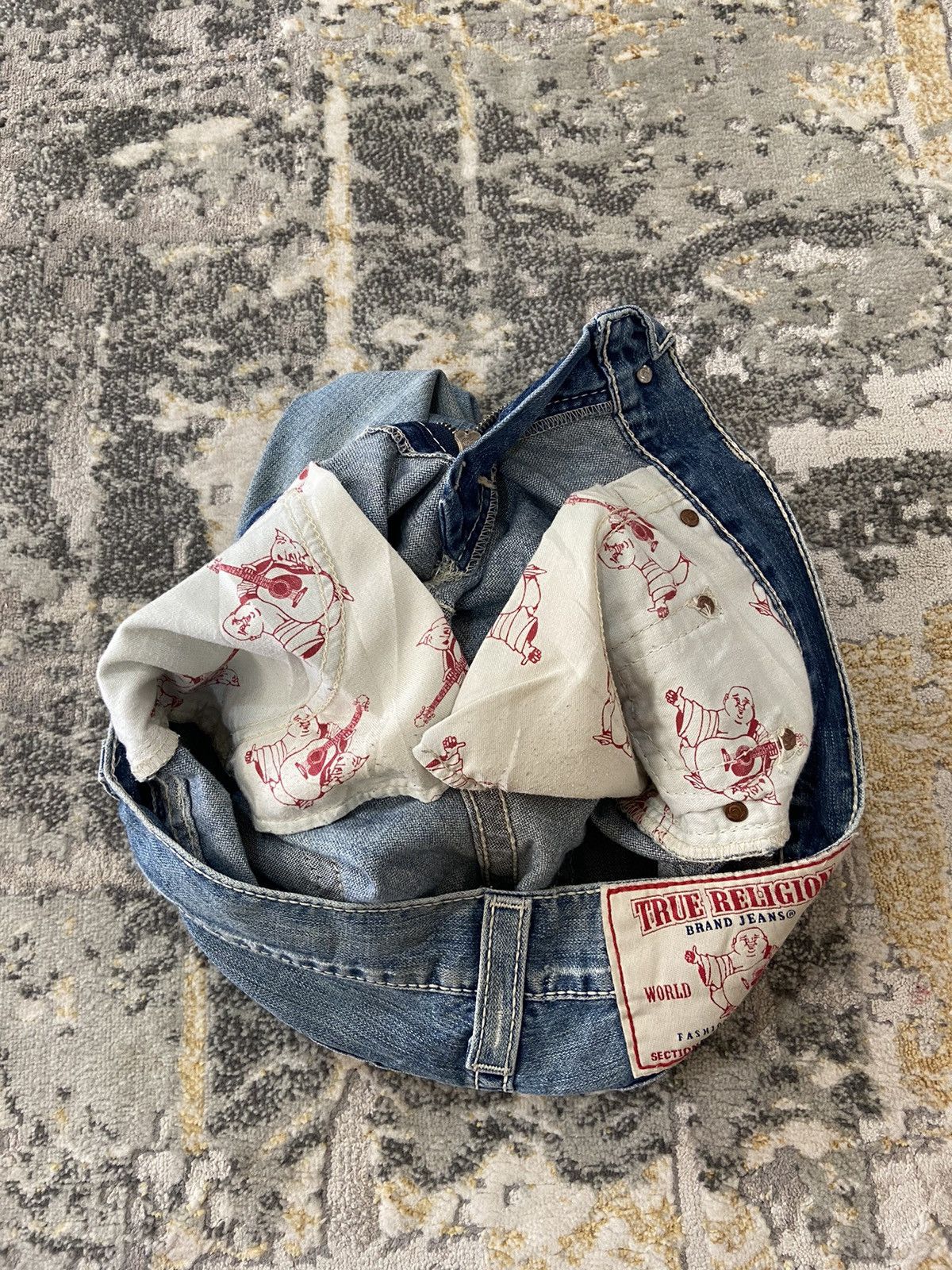 If Six Was Nine × Other × True Religion Y2K REVIVAL FLARE WASH DENIM JEANS Size US 34 / EU 50 - 16 Thumbnail