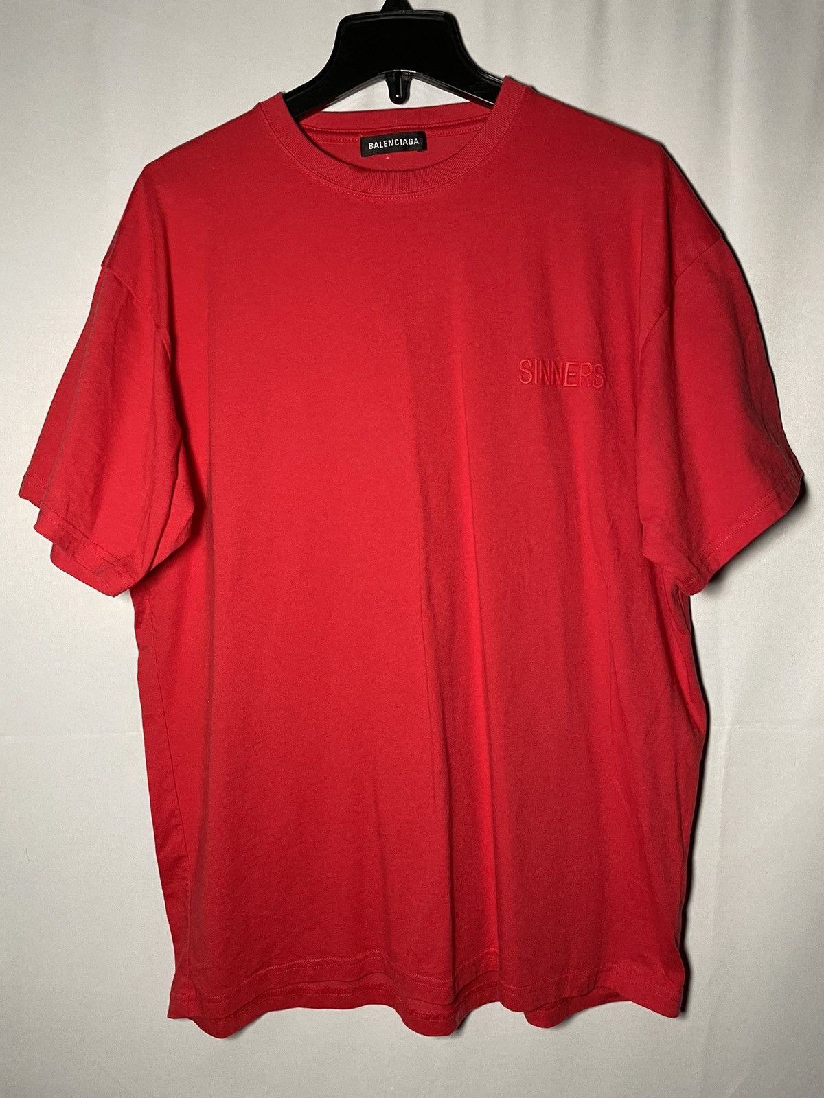 Balenciaga Balenciaga Sinners Embroidered Logo T-Shirt Size US M / EU 48-50 / 2 - 1 Thumbnail