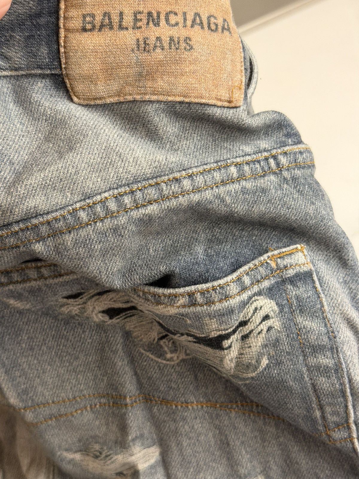 Balenciaga Balenciaga 3D Printed Distressed Denim Size US 36 / EU 52 - 7 Thumbnail