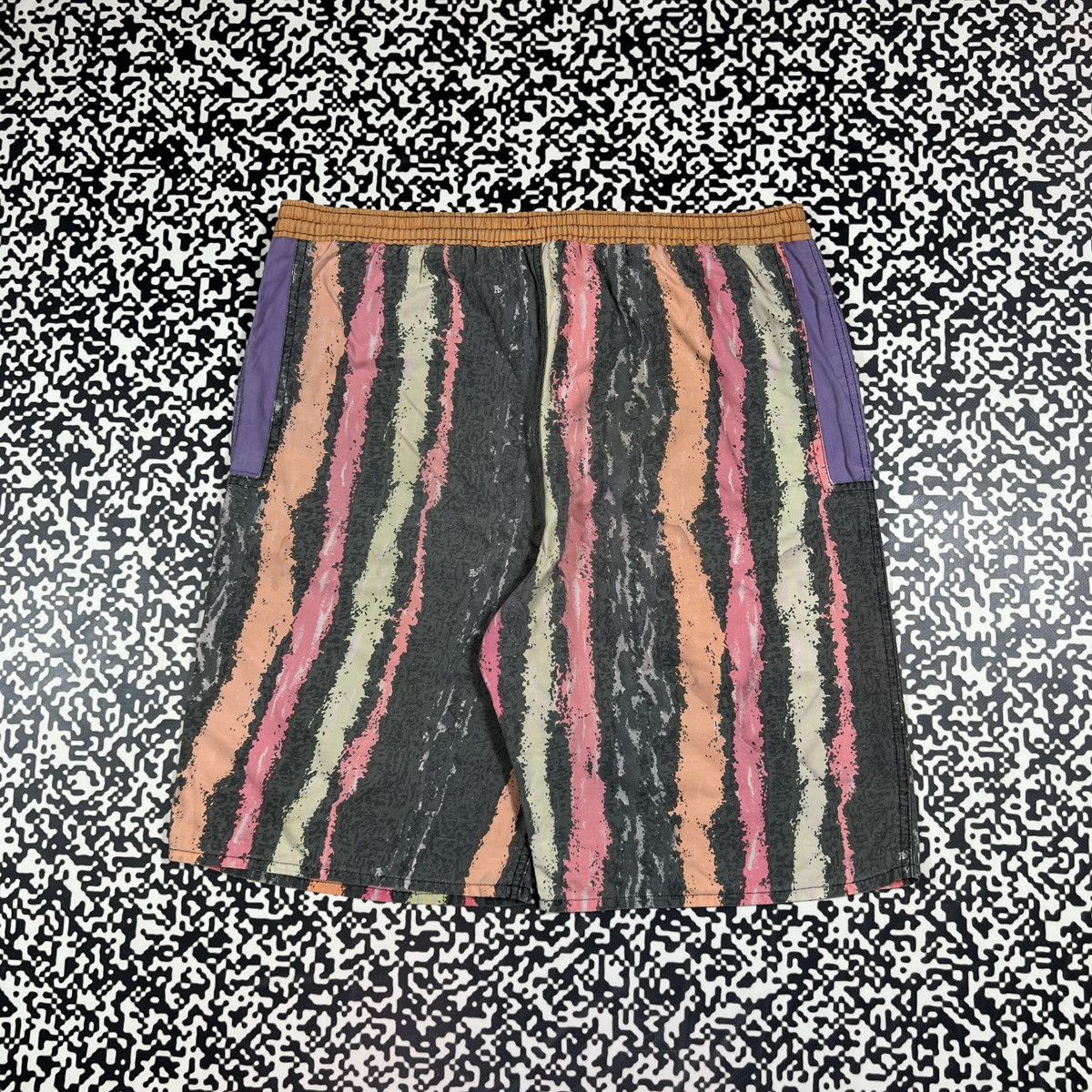 Vintage Vintage 90s Art Striped Retro Surf Style Shorts Size US 35 - 6 Thumbnail