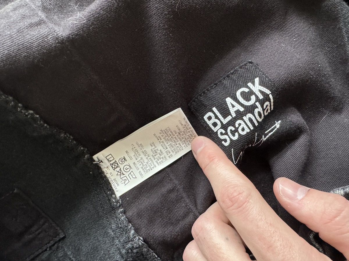 Yohji Yamamoto 22aw Black scandal denim painter pants Size US 34 / EU 50 - 3 Thumbnail