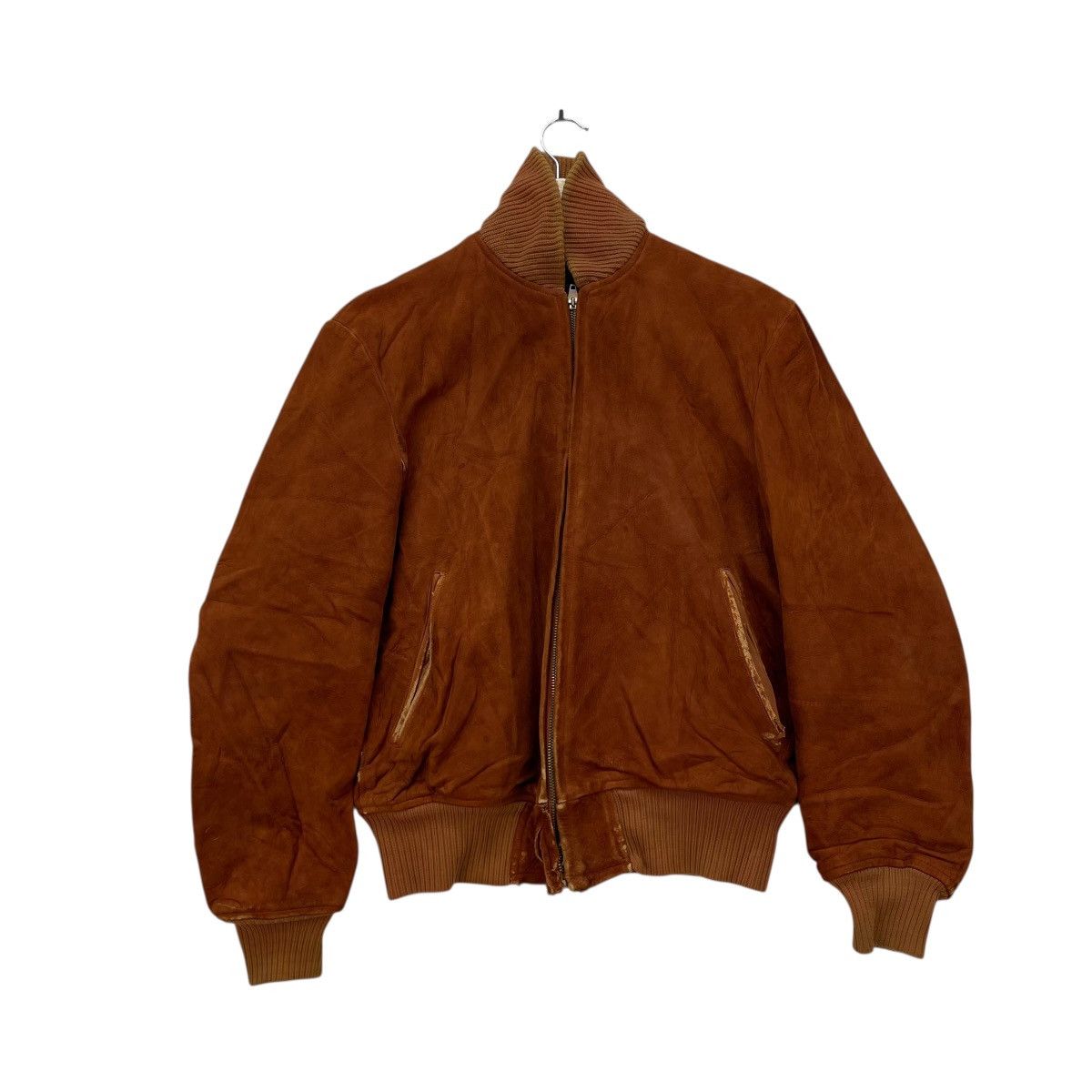 McGregor 💥Vintage 60s Mc Gregor Bomber Suede Leather Boa Jacket Size US M / EU 48-50 / 2 - 1 Thumbnail