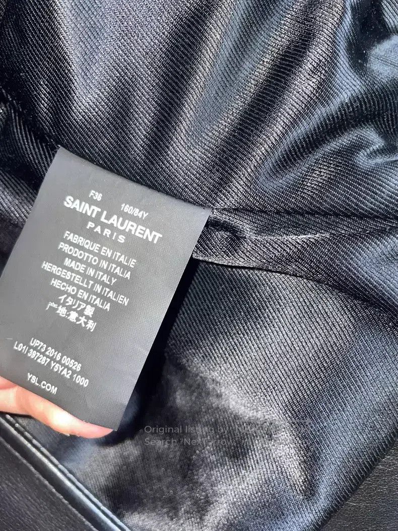 Saint Laurent Paris Saint Laurent Paris Moto Leather Jacket i Size XS / US 0-2 / IT 36-38 - 7 Thumbnail