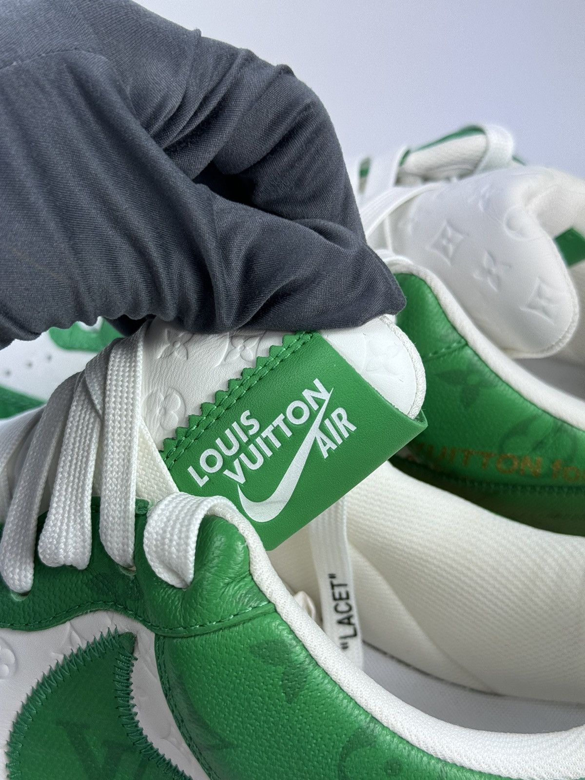 Louis Vuitton AIR FORCE 1 GREEN MONOGRAM SNEAKERS (VERY RARE SIZE) Size US 12 / EU 45 - 12 Thumbnail