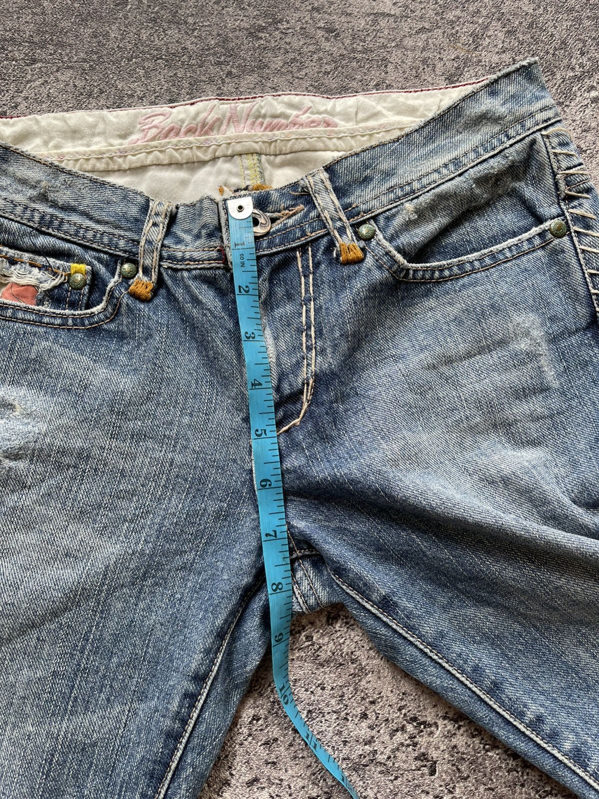 Japanese Brand Vintage Jepanese Brand Blue Faded Wash Style Flare Jeans Size 29" - 10 Thumbnail
