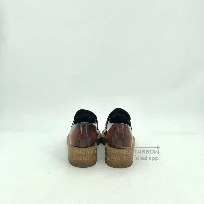 Prada Prada Brown leather triangle thick-soled casual loafers Size US 4.5 / IT 34.5 - 4 Thumbnail