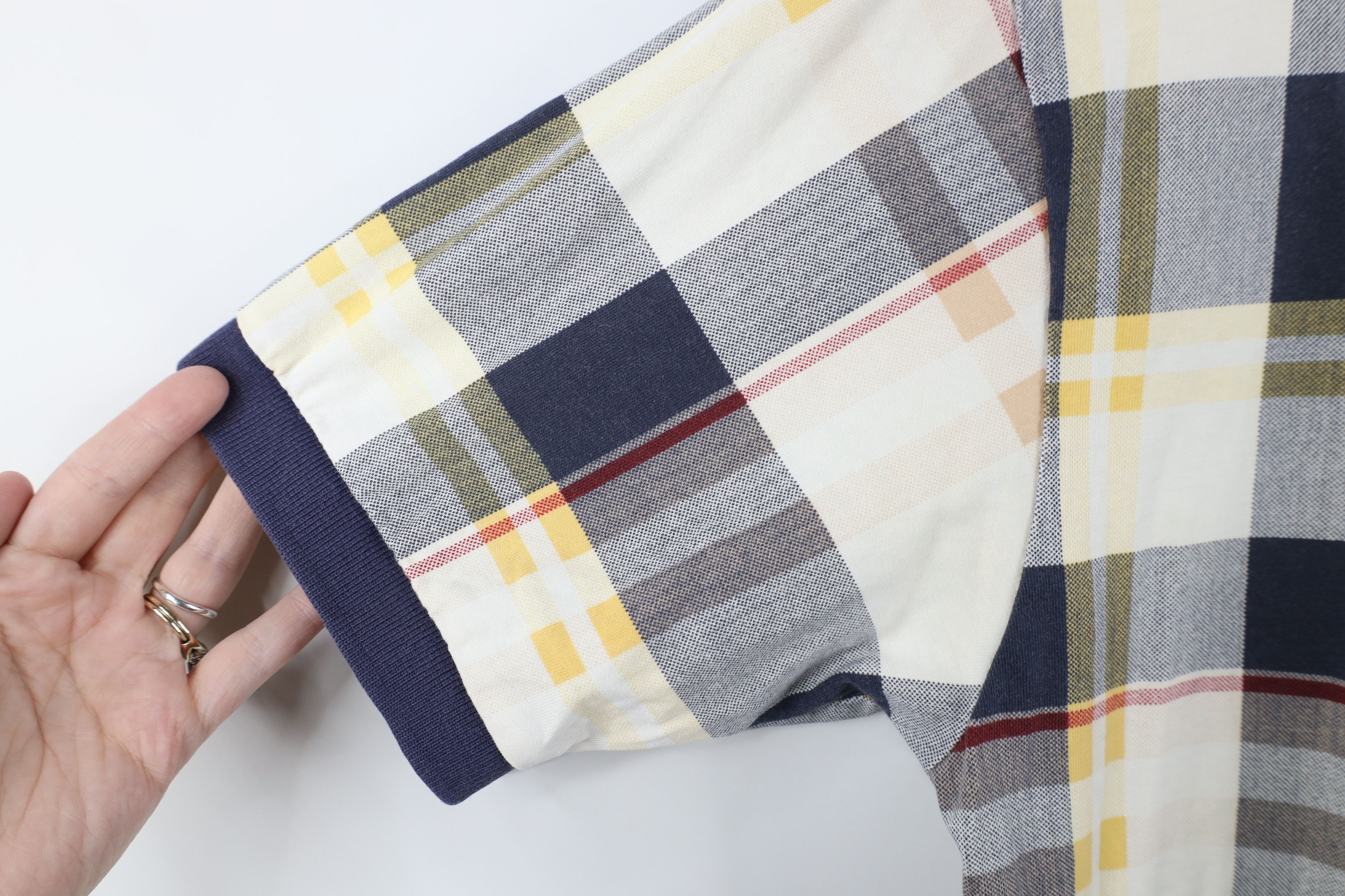 Nautica × Vintage Vintage 90s Nautica Short Sleeve Polo Shirt Rainbow Plaid Size US S / EU 44-46 / 1 - 5 Thumbnail