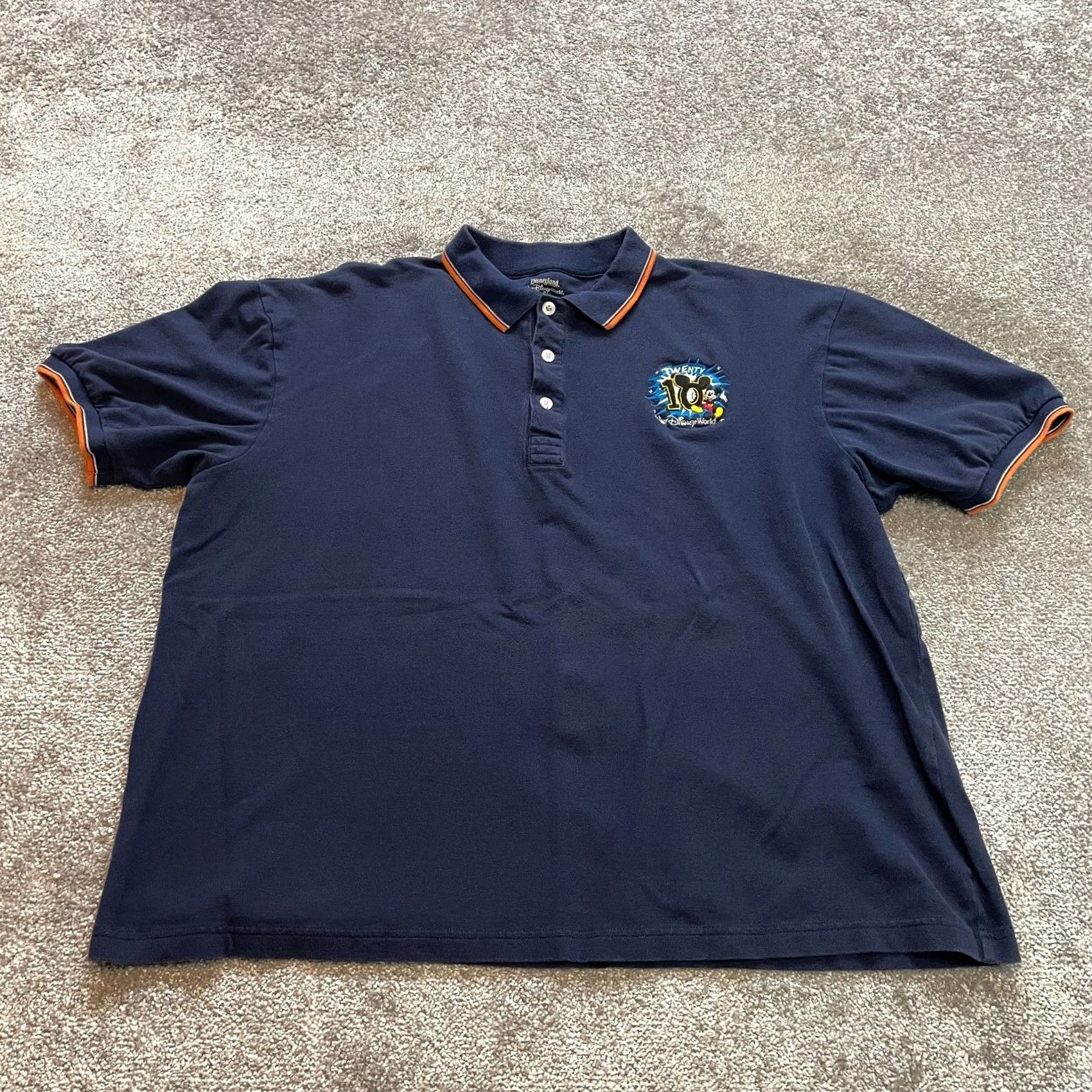Disney VINTAGE Walt Disney World Disney Resort Polo Shirt Mens XL Blue Collared Stretch Size US XL / EU 56 / 4 - 2 Thumbnail