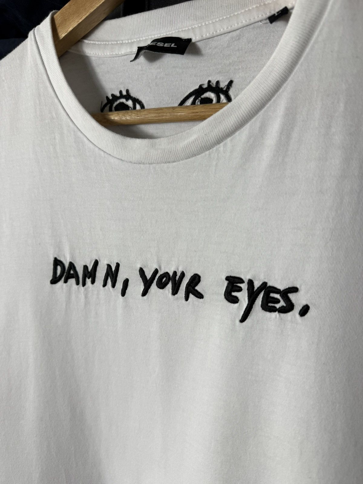 Diesel Diesel Graphic T-Shirt “Damn Your Eyes” White Tee Streetwear Size US L / EU 52-54 / 3 - 6 Thumbnail