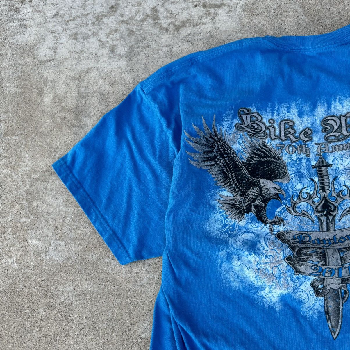Affliction × Harley Davidson × JNCO Vintage Y2K Blue Biker Fest AOP Graphic Tee Fits XL Size US XL / EU 56 / 4 - 11 Thumbnail