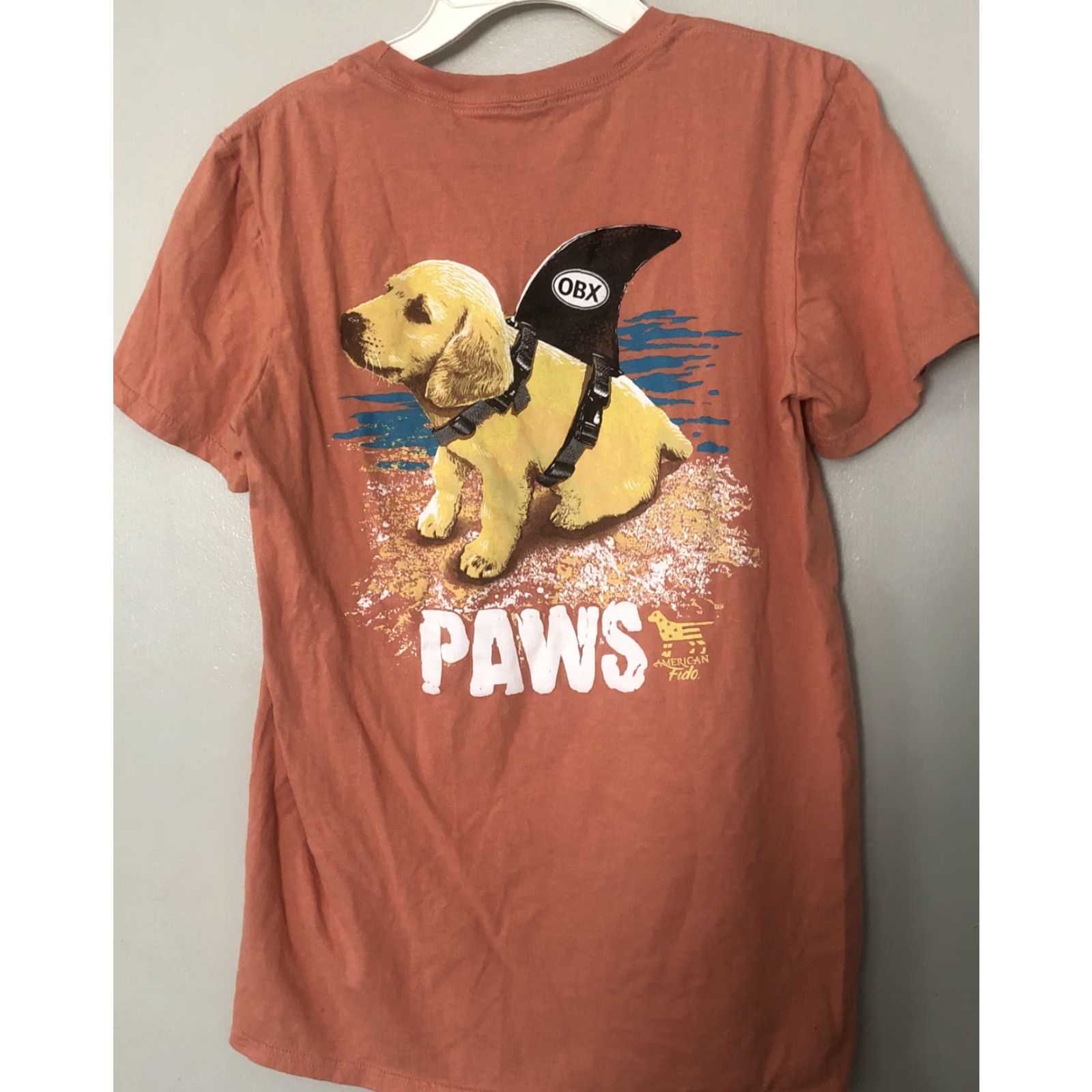 Vintage VINTAGE American Fido Patriotic Puppy Dog Shark PAWS SS T Shirt Sz S Size US S / EU 44-46 / 1 - 4 Thumbnail