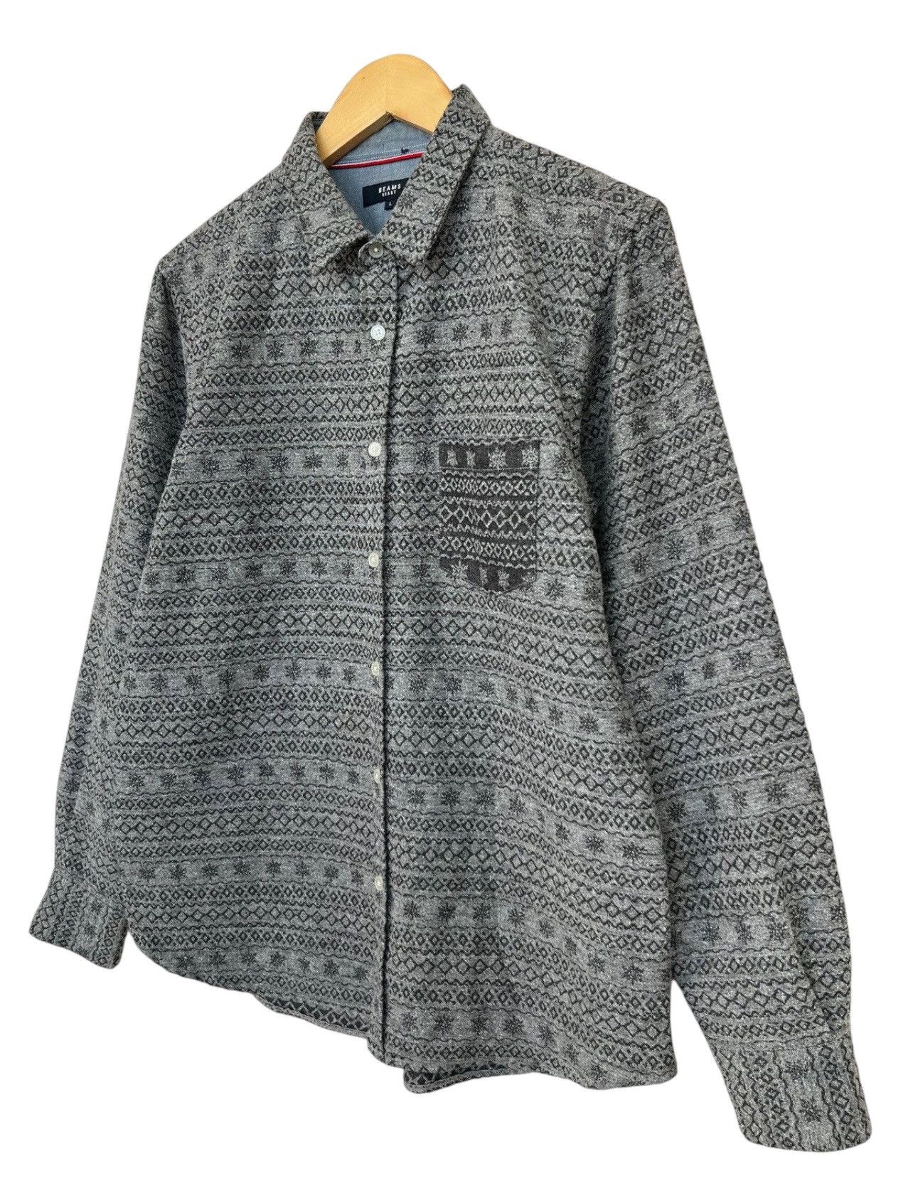 Japanese Brand Beams Japan Checkered Long Sleeve Button Up Flanner Shirt M Size US M / EU 48-50 / 2 - 4 Thumbnail