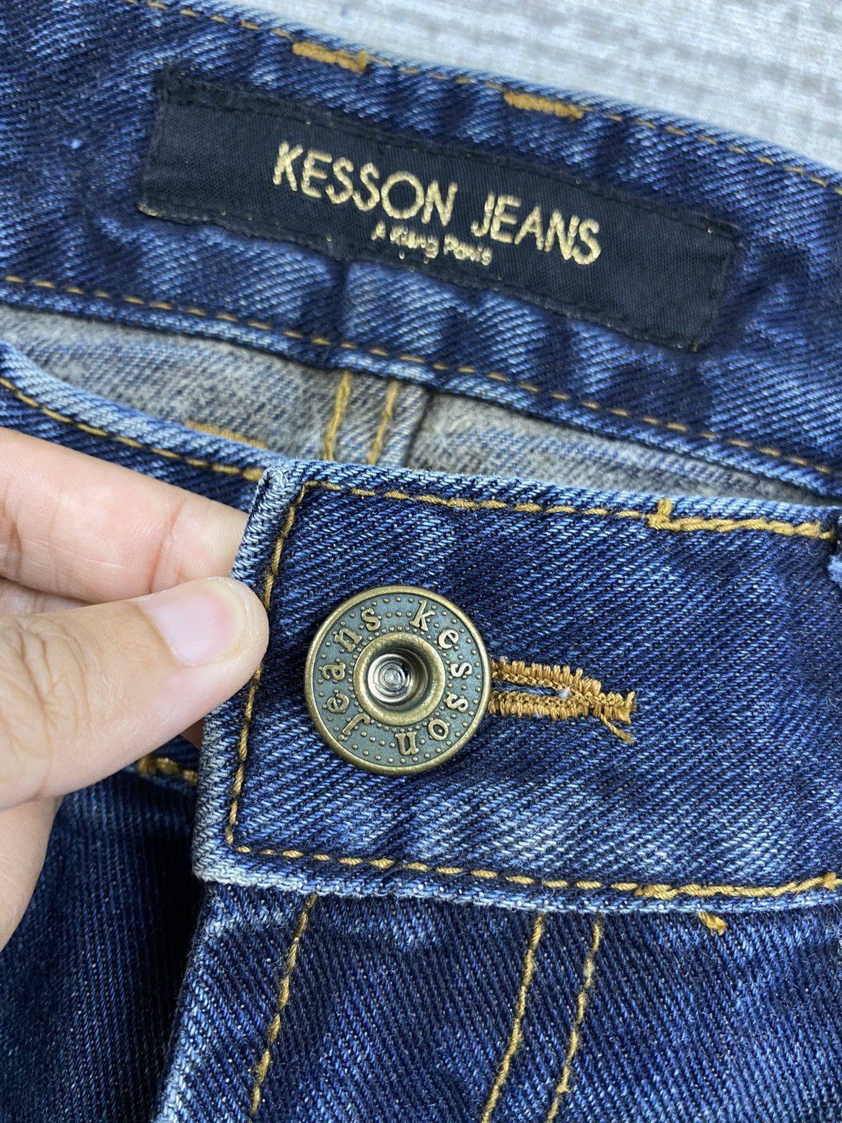 If Six Was Nine × Le Grande Bleu (L.G.B.) × Vintage Vintage Kesson Jeans Distressed Denim Pants Size US 30 / EU 46 - 12 Thumbnail
