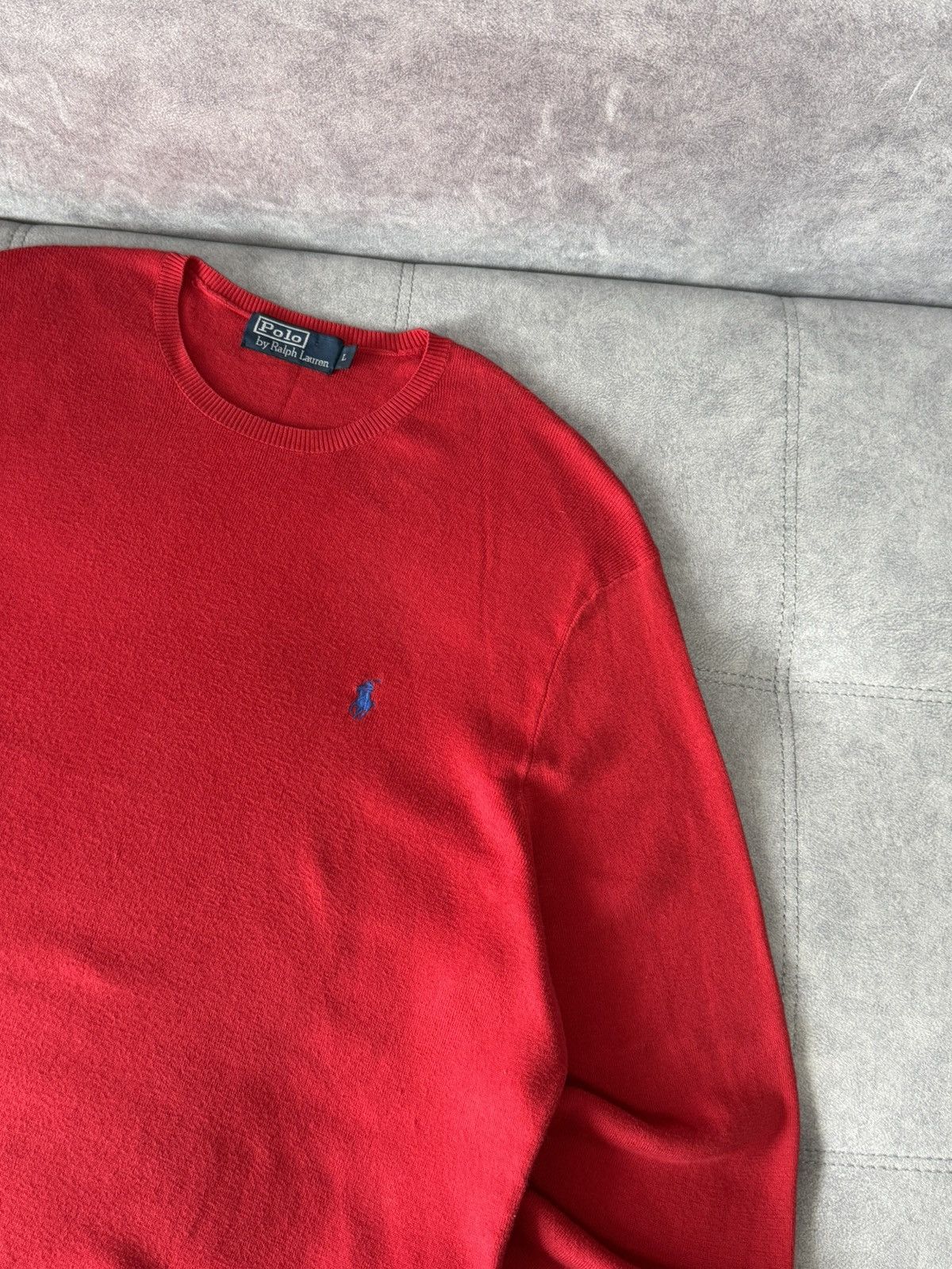 Polo Ralph Lauren × Vintage Vintage Polo Ralph Lauren red cotton sweater Y2K size L Size US L / EU 52-54 / 3 - 7 Thumbnail