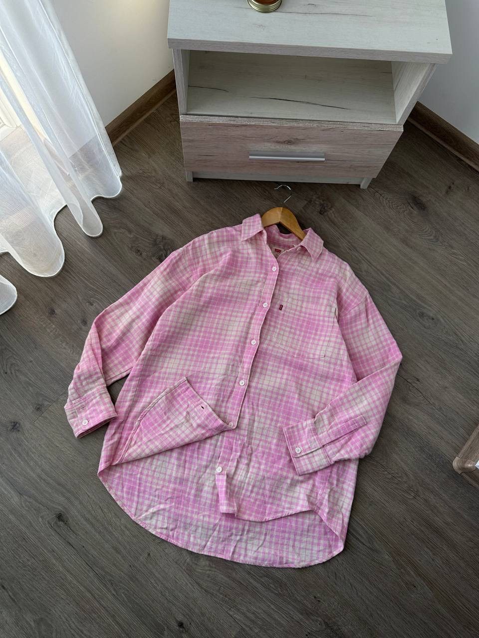 Levi's × Vintage Vintage Levi’s Over-shirt Women’s Pink Shirt Size M / US 6-8 / IT 42-44 - 9 Thumbnail
