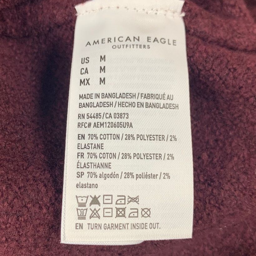 American Eagle Outfitters New AOE Womens Medium Purple Long Sleeve Crew Neck Sweater Size M / US 6-8 / IT 42-44 - 4 Thumbnail