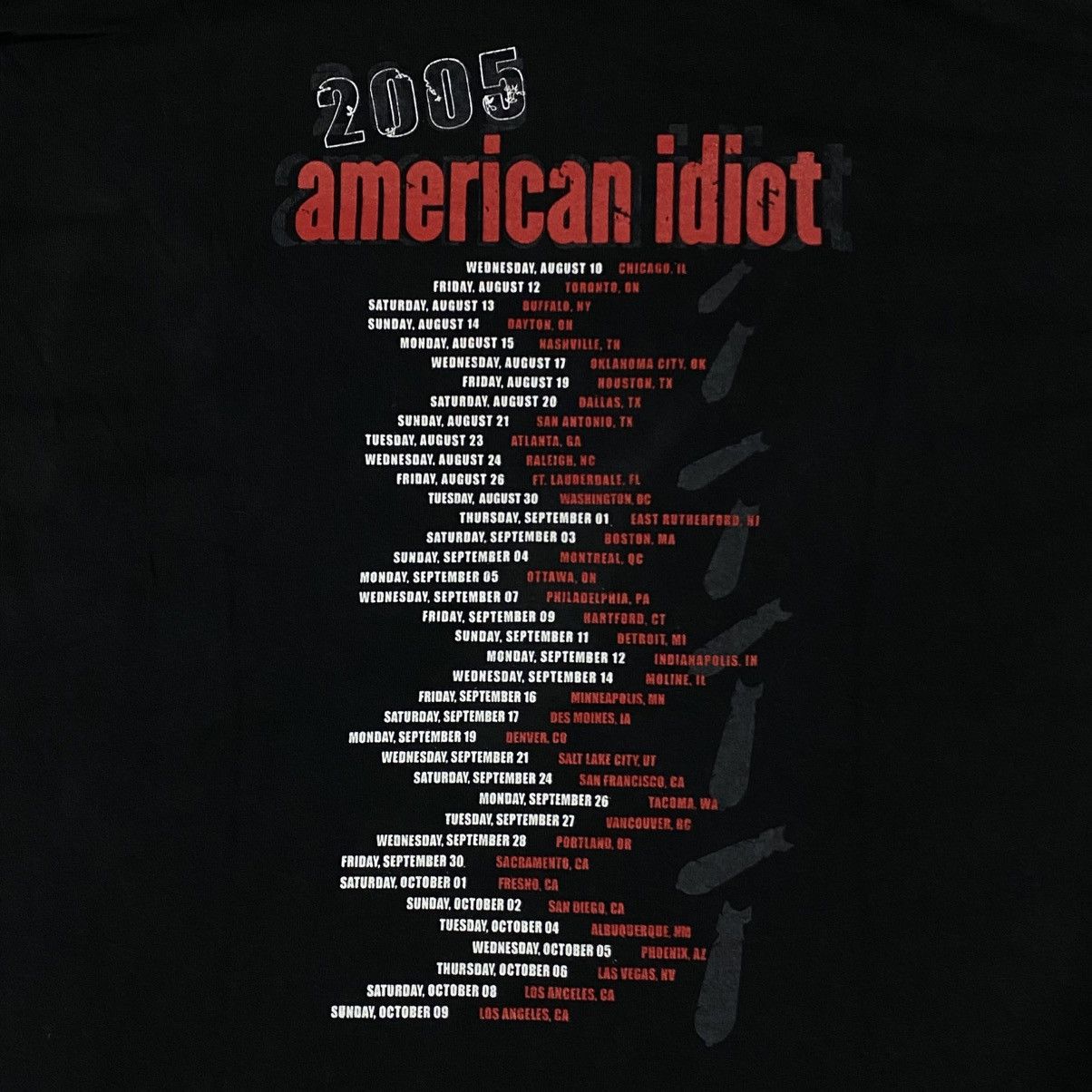 Band Tees × Fruit Of The Loom × Vintage Vintage Y2K pop punk band green day american idiot tour Size US L / EU 52-54 / 3 - 7 Thumbnail
