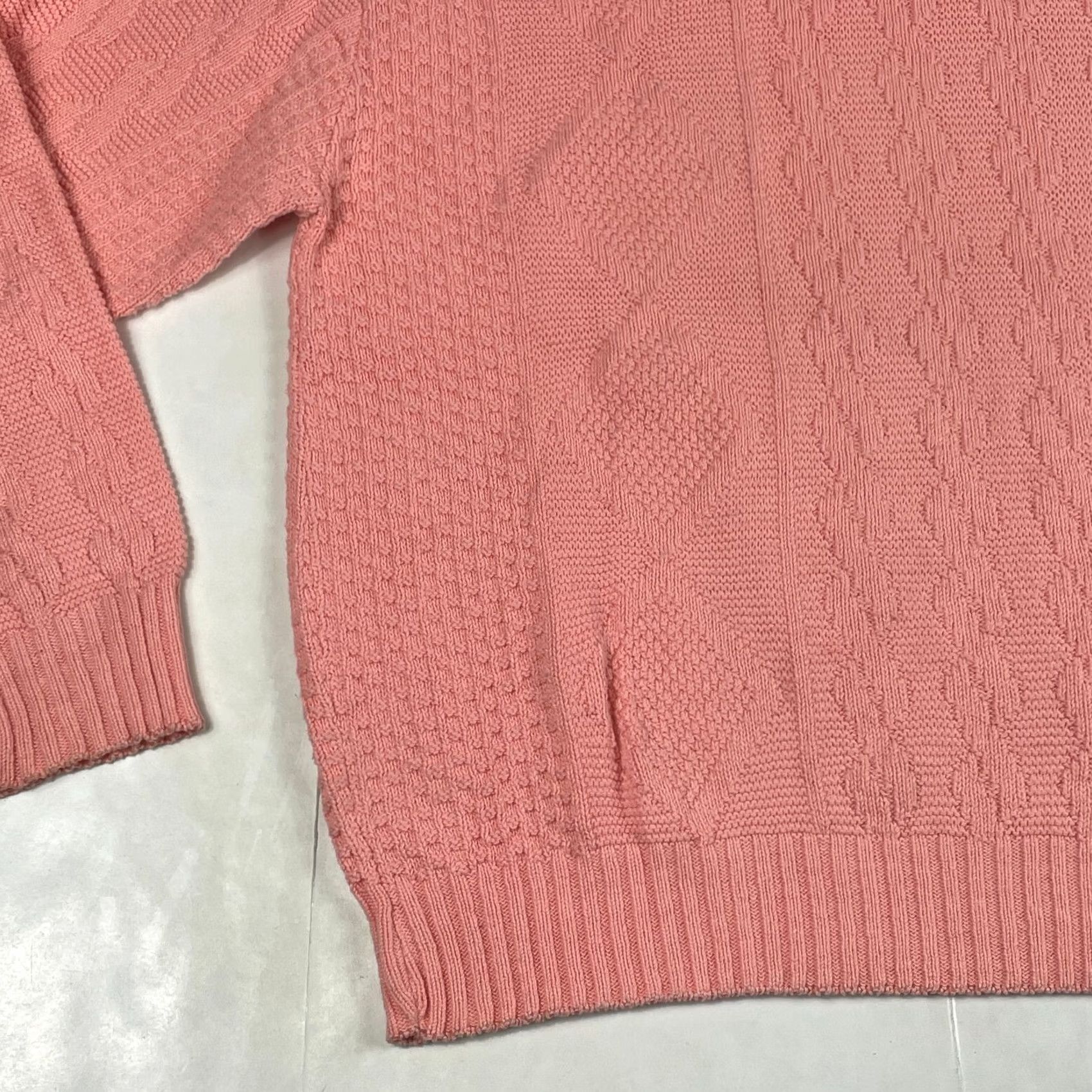 Vintage VINTAGE Victoria Dry Good Sweater Womens XL Pink Goods Women Extra Large Cable Knit Made USA Size XL / US 12-14 / IT 48-50 - 6 Thumbnail