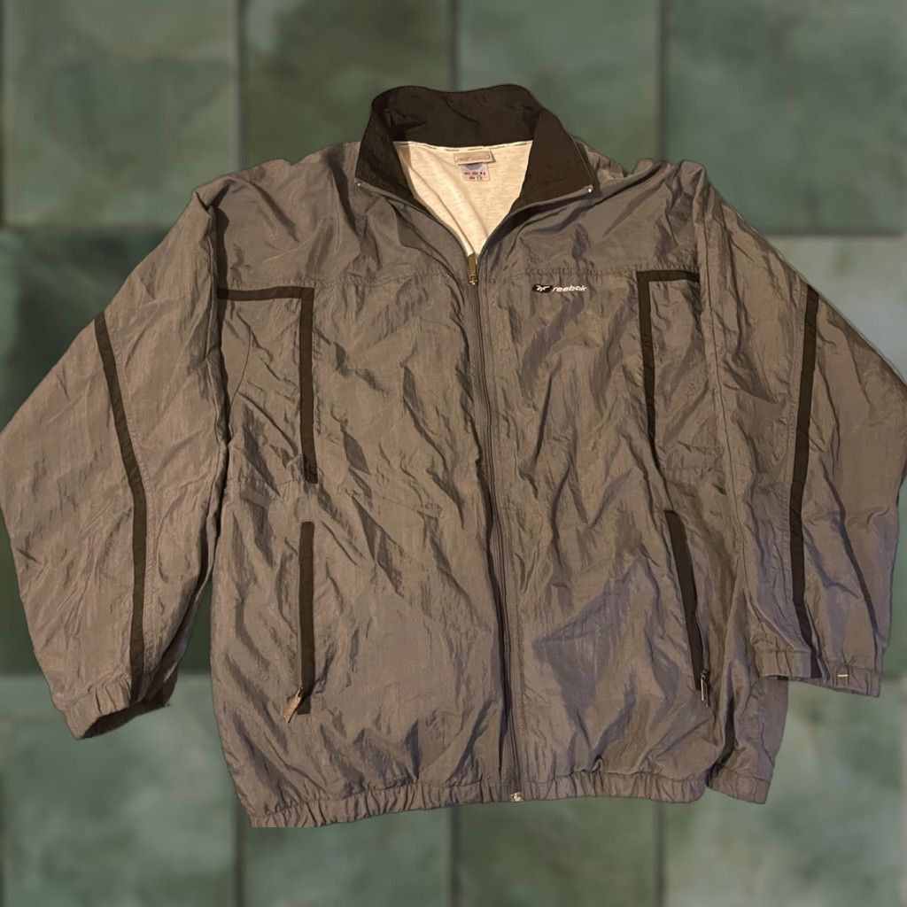 Reebok Reebok Jacket Mens L Dark Gray Zip Windbreaker Size US L / EU 52-54 / 3 - 1 Thumbnail