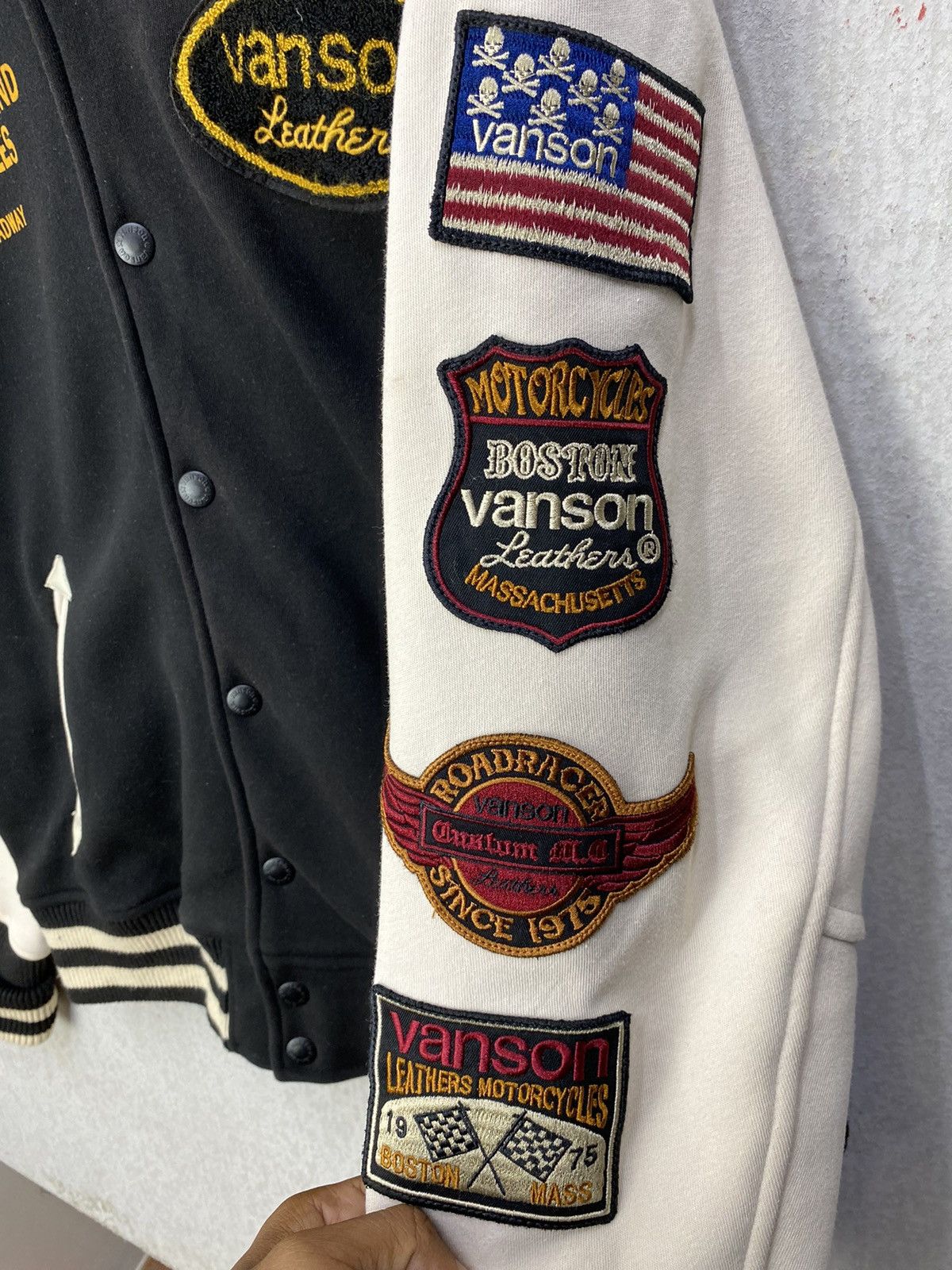 Vanson Leathers Vanson Leathers Varsity Jacket Hoodie Heavy Cotton Button Up Size US XXL / EU 58 / 5 - 11 Thumbnail