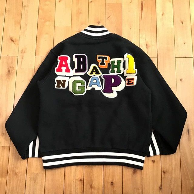 Bape × Nigo BAPE LOGO sweat varsity jacket a bathing ape NIGO Size US M / EU 48-50 / 2 - 3 Thumbnail