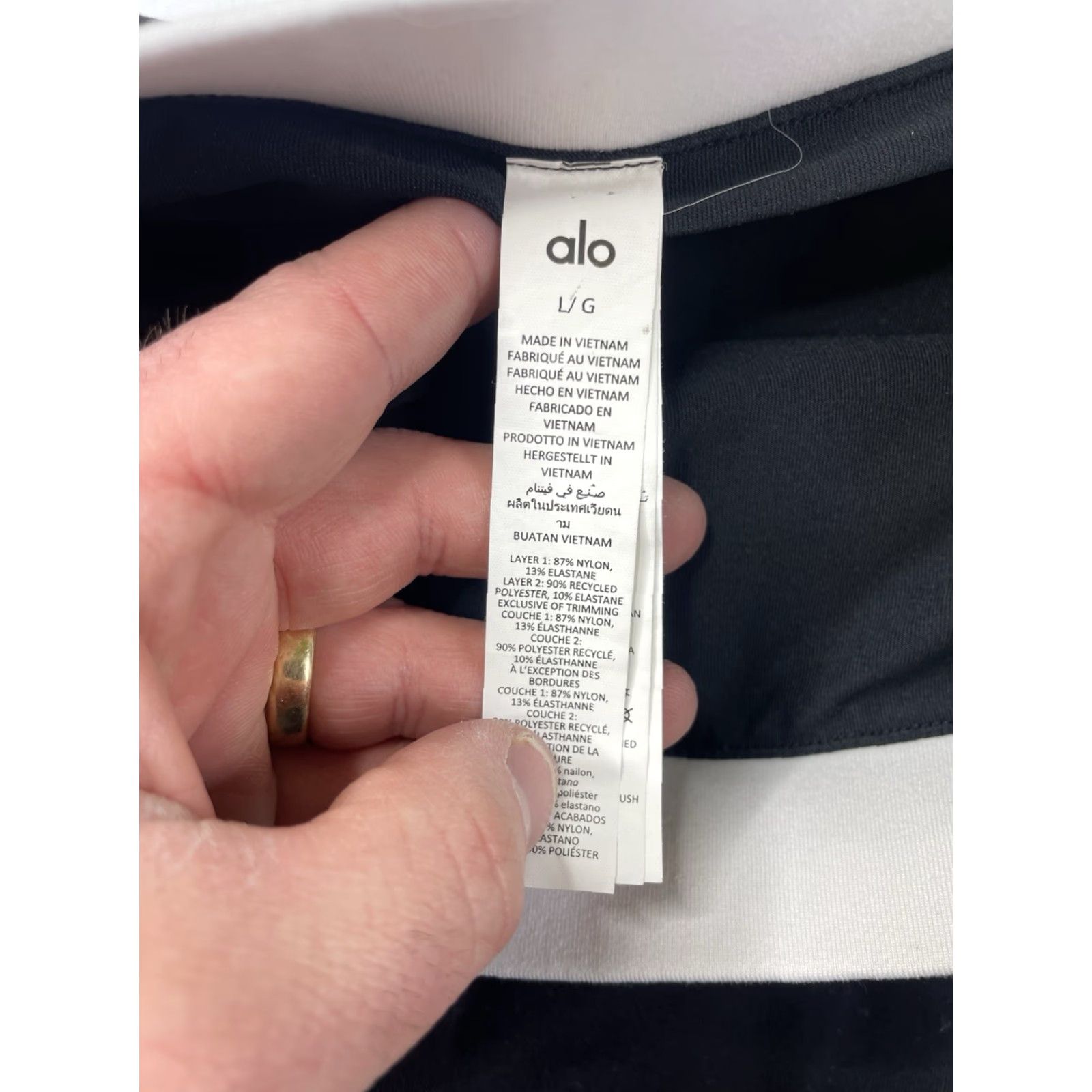 Alo ALO Mini Skirt Black L Large Lined Airbrush Performance Fabric Women Skirt Short Activewear Size 36" / US 14 / IT 50 - 2 Thumbnail