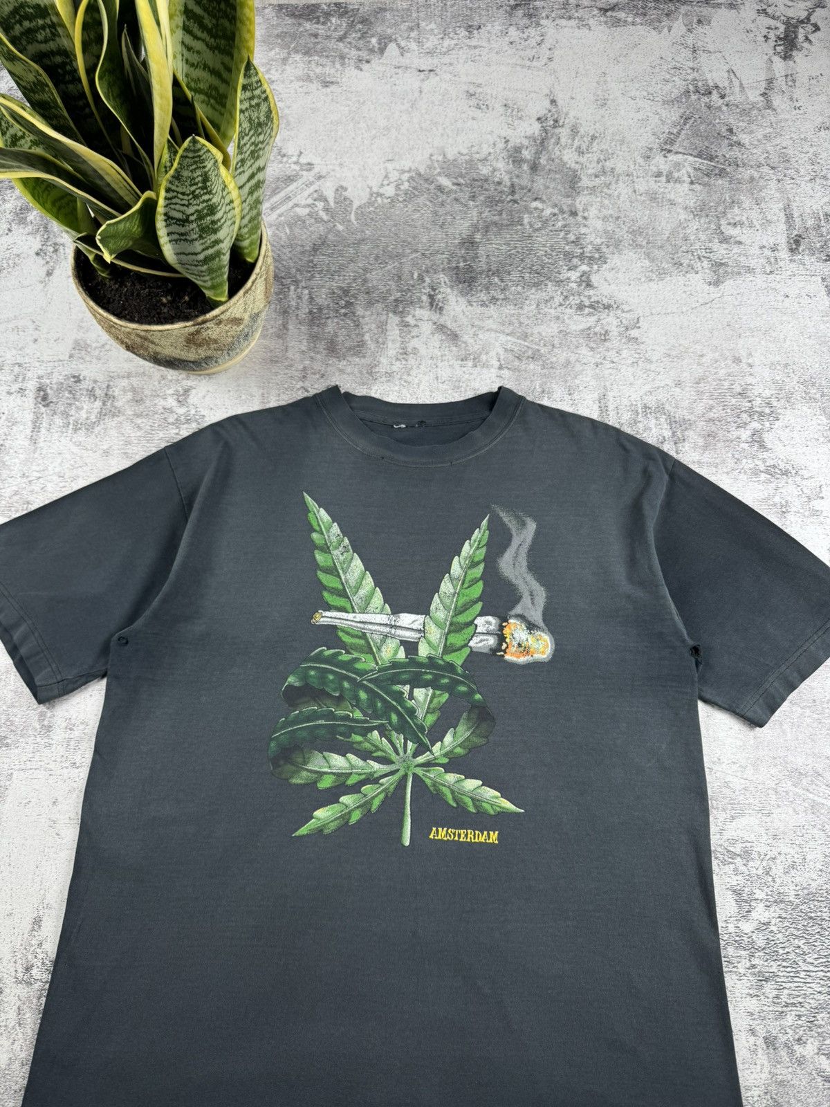 Rap Tees Marijuana Smoke Weed Amsterdam Hip Hop Faded Y2K T Shirt Tee Size US L / EU 52-54 / 3 - 6 Thumbnail