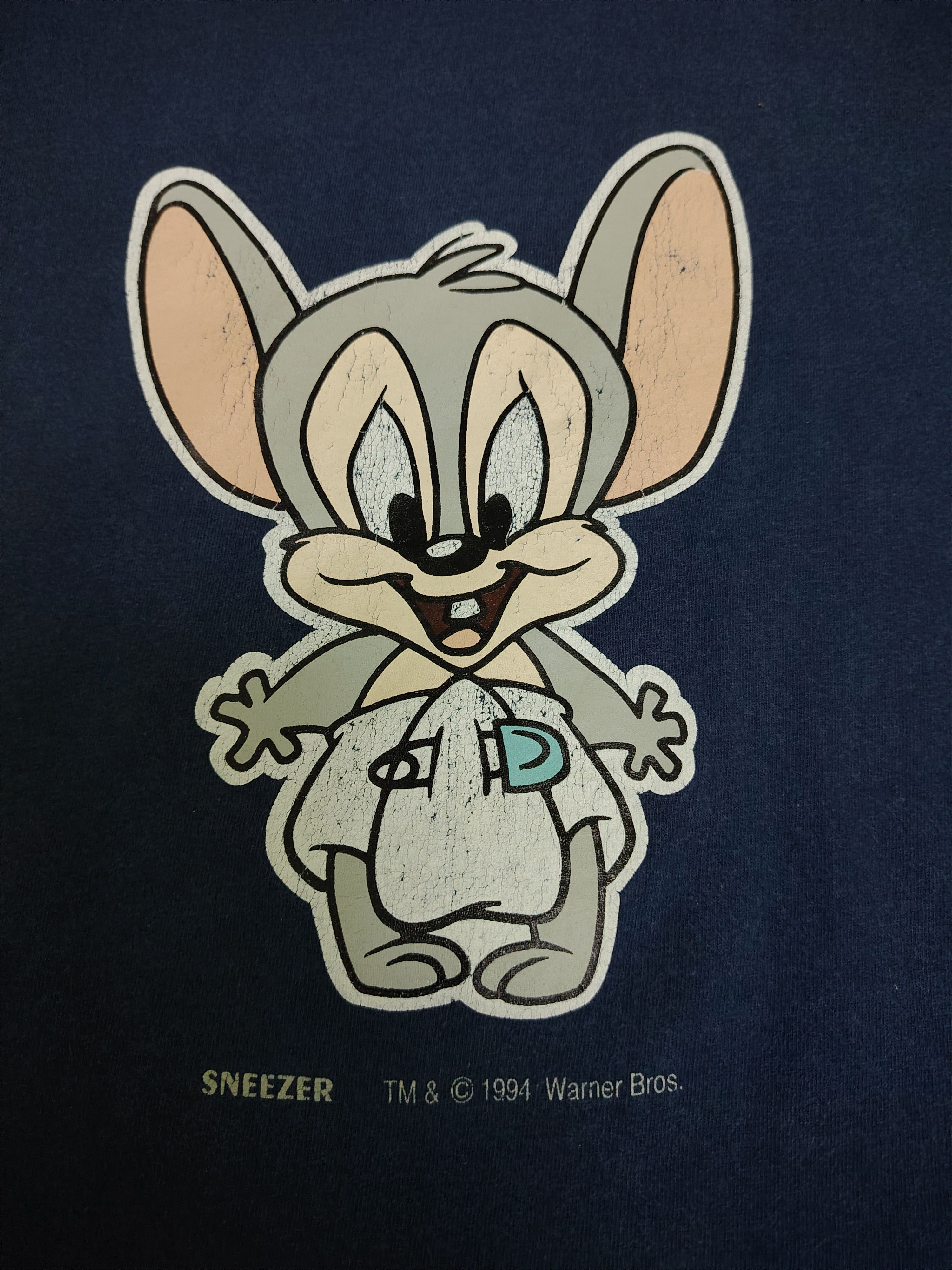 Warner Bros Vintage 1994 Sneezer Cartoon Graphic T Shirt Size US M / EU 48-50 / 2 - 3 Thumbnail