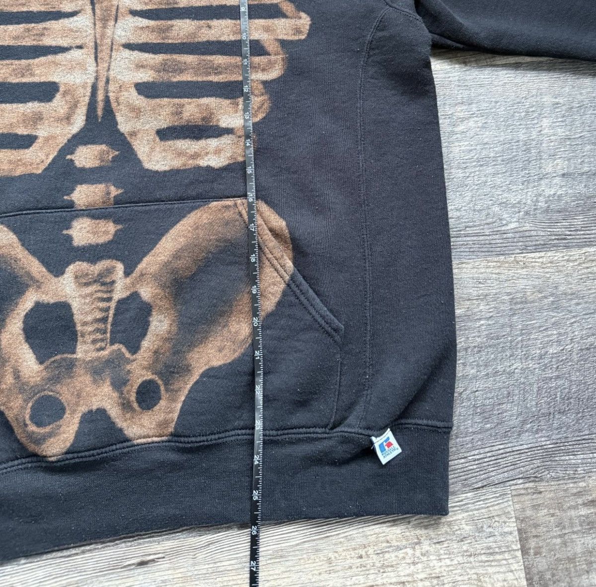Russell Athletic Handmade bleached skeleton hoodie Size US L / EU 52-54 / 3 - 4 Thumbnail