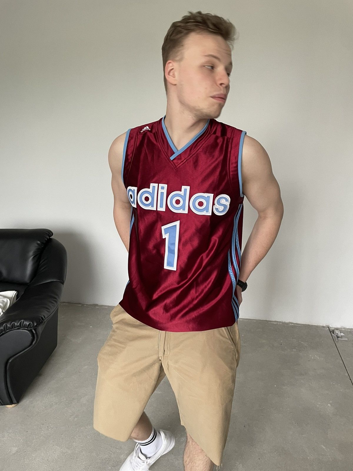 Adidas × Vintage Y2K Adidas 1 Jersey Kanye West style❤️ Size US S / EU 44-46 / 1 - 1 Thumbnail