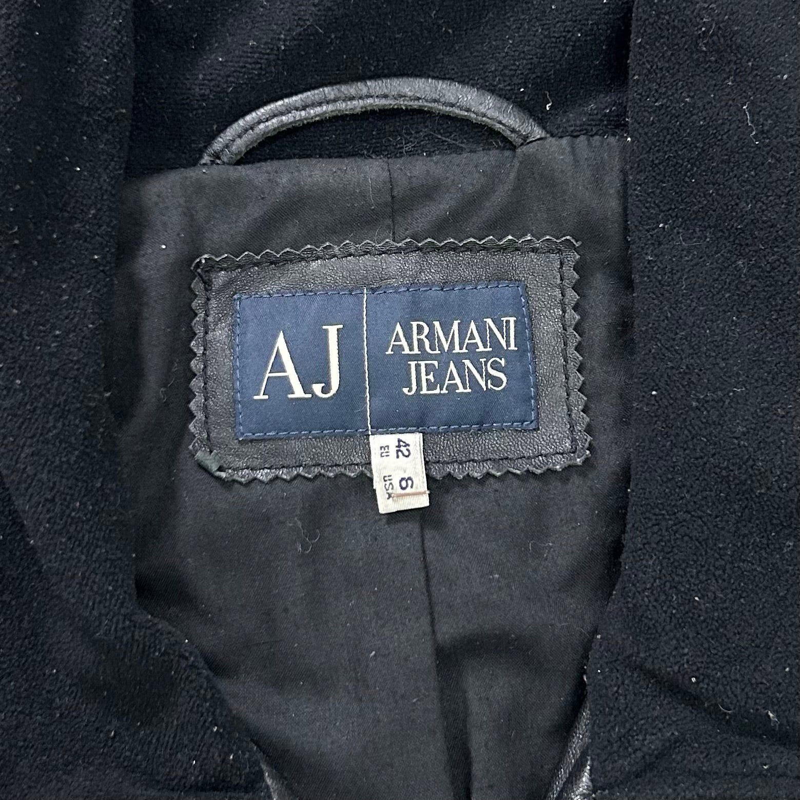 Armani Armani Jeans Lambskin Leather Jacket Size US S / EU 44-46 / 1 - 5 Thumbnail