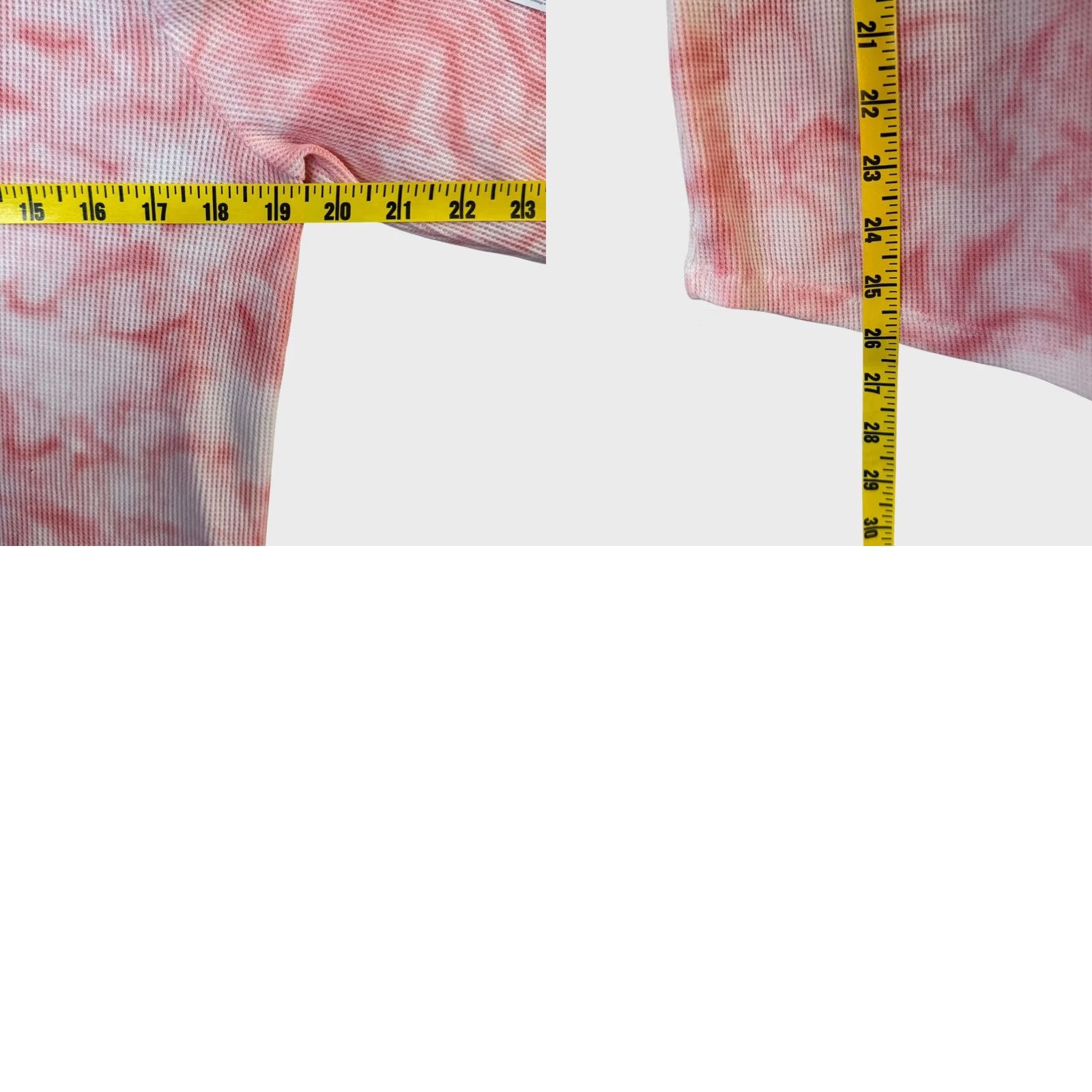 Style & Co VINTAGE Style & Co Tie-Dye Waffle Knit Henley Shirt Pink Women's Petite XL NEW Size XL / US 12-14 / IT 48-50 - 9 Thumbnail