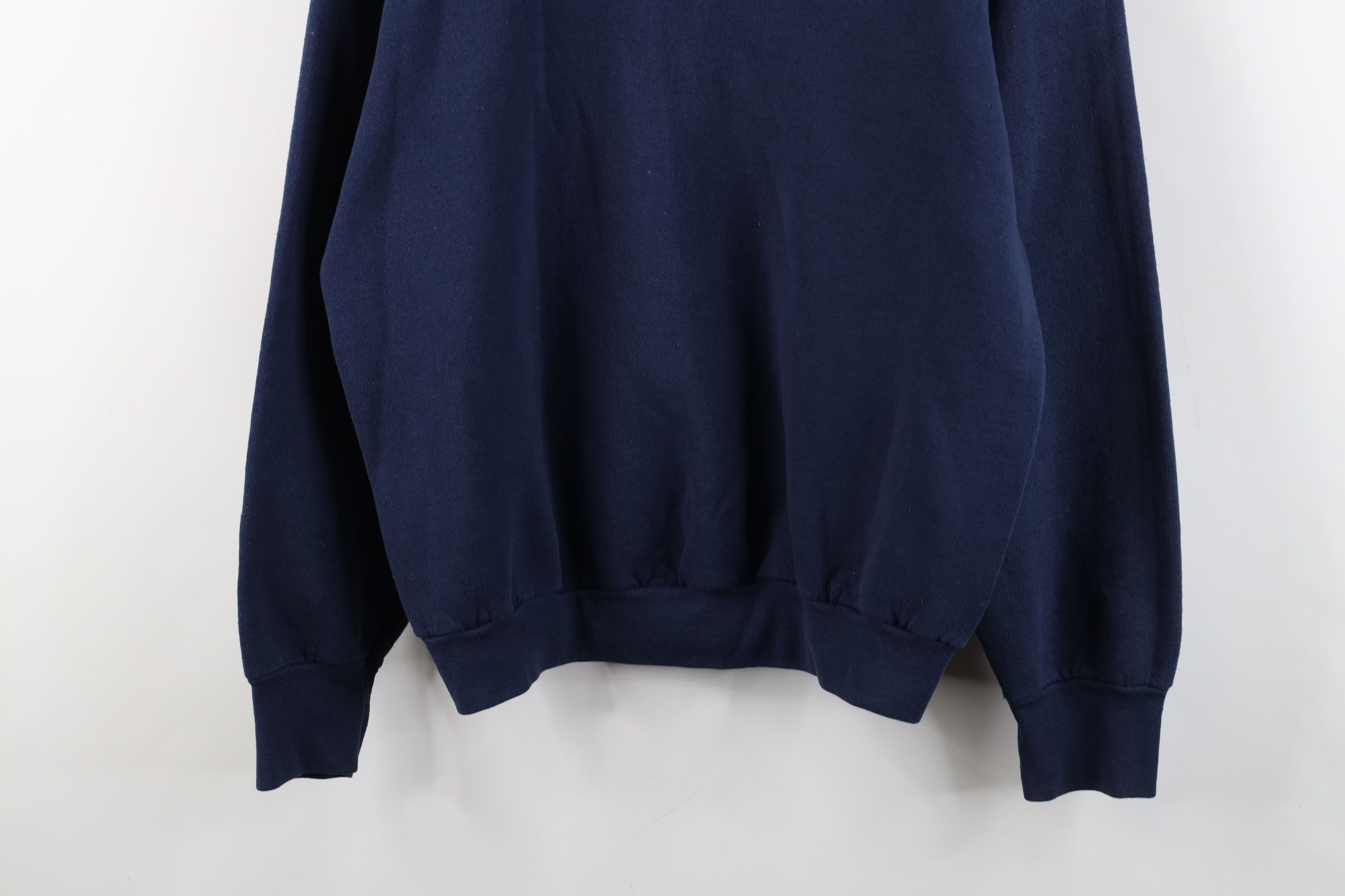 Vintage Vintage 90s Streetwear 105.5 M 3WM Radio Sweatshirt Blue USA Size L / US 10 / IT 46 - 3 Thumbnail