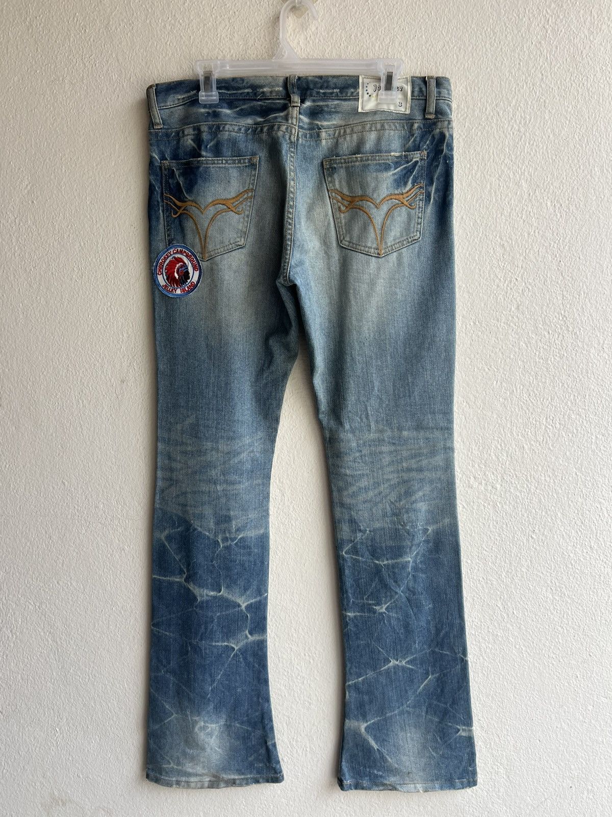 JACKROSE Jackrose Japan Mud Denim Patches Bootcut Jeans Flare Size US 33 - 2 Thumbnail