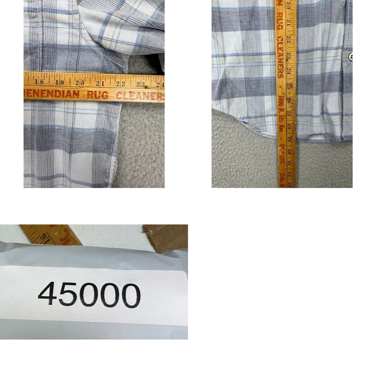 Tommy Bahama Tommy Bahama Button Up Shirt Mens Medium Grey Plaid Long Sleeve Pockets Size US M / EU 48-50 / 2 - 8 Thumbnail