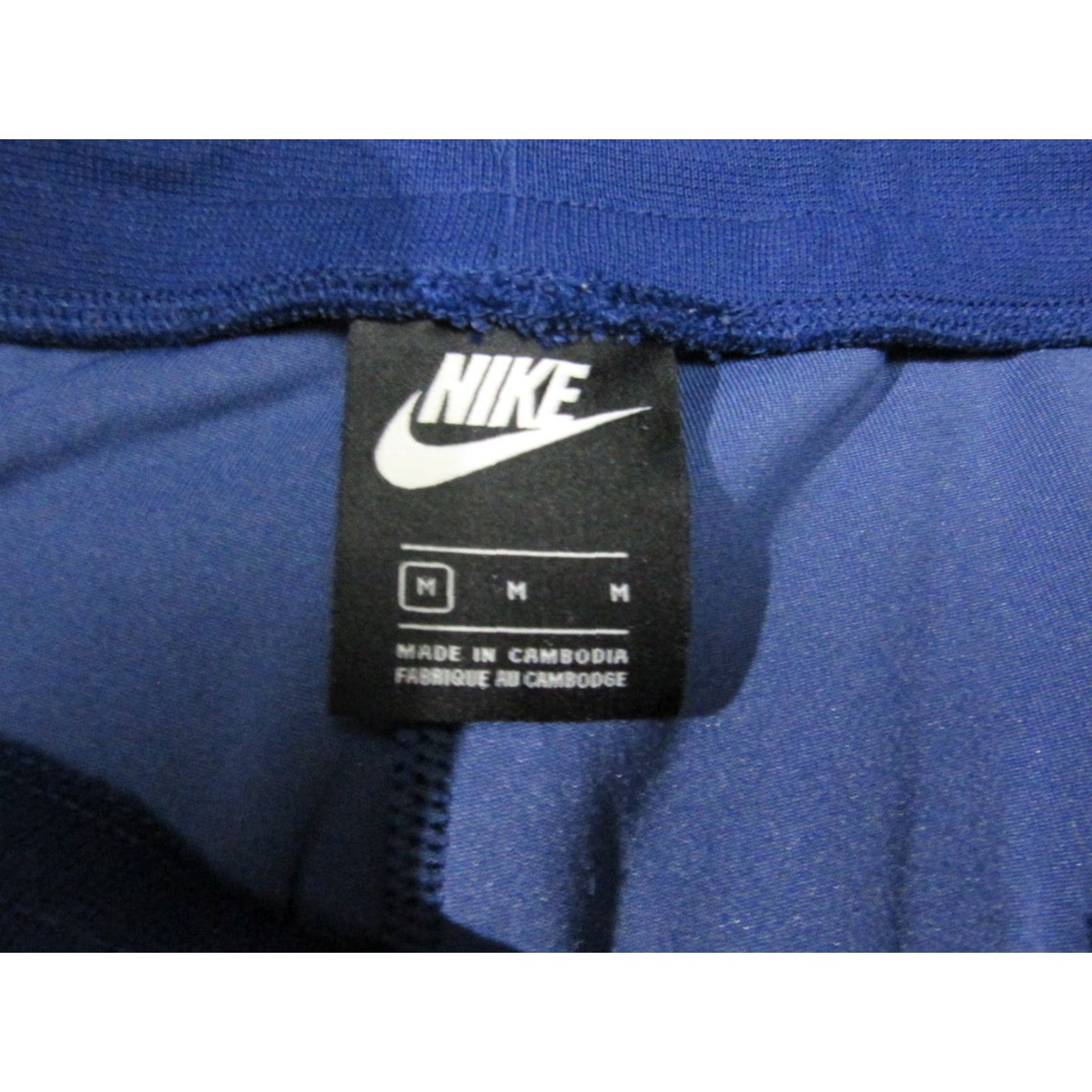 Nike VINTAGE Nike Joggers Womens Medium Blue Velour Stretch 90s Striped Pants Size 32" / US 10 / IT 46 - 4 Thumbnail