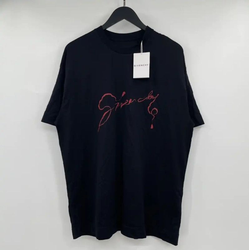 Givenchy Givenchy Black Cotton Short Sleeve T-Shirt 0089 Size US XL / EU 56 / 4 - 1 Thumbnail