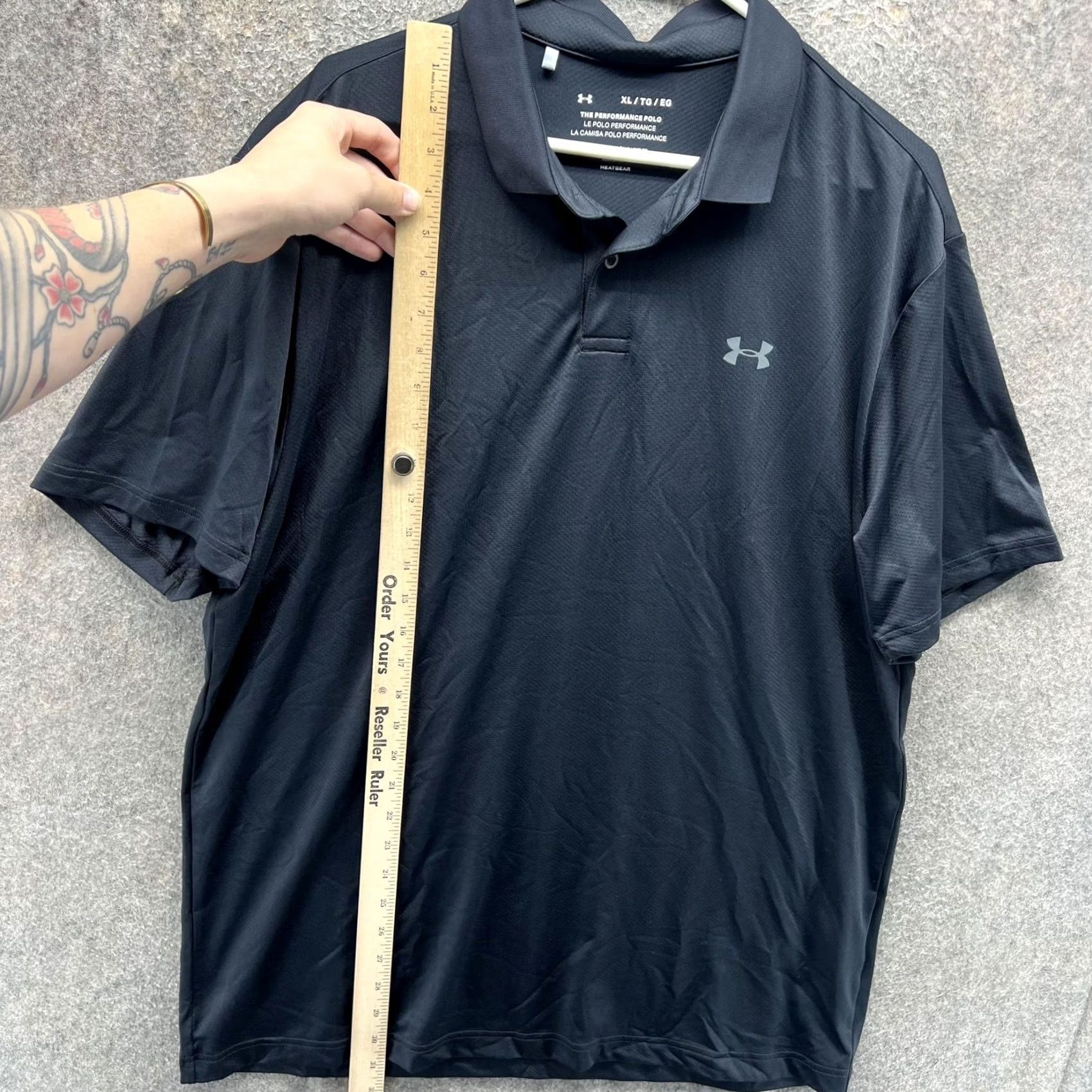 Under Armour Under Armour Polo Shirt Mens XL Black HeatGear Golf Loose Fit The Performance Polo Shirt Size US XL / EU 56 / 4 - 7 Thumbnail