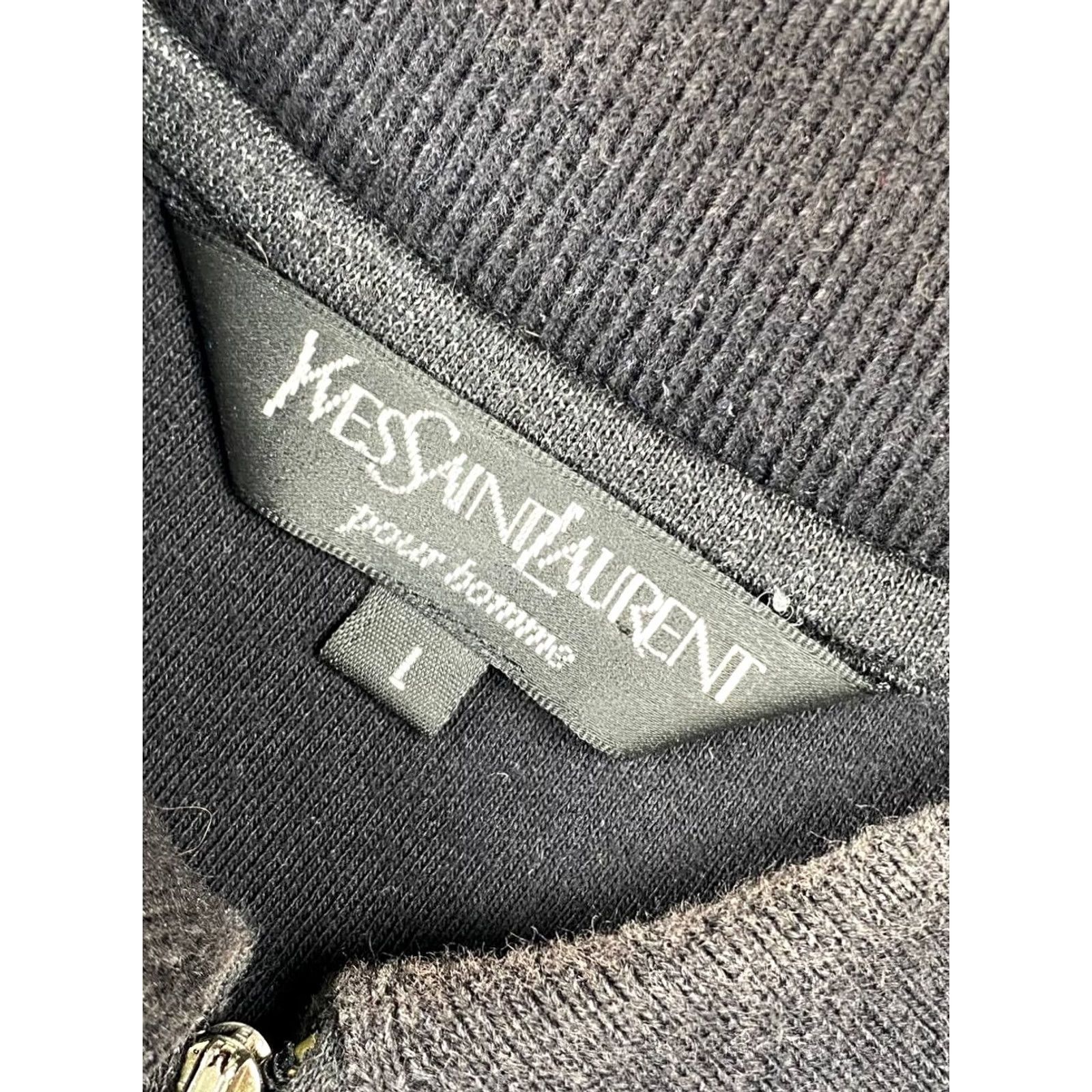 Yves Saint Laurent VINTAGE Yves Saint Laurent Polo Sweatshirt YSL Men Size L Black Sweatshirt Polo 1/4 Zip Logo Size US L / EU 52-54 / 3 - 5 Thumbnail