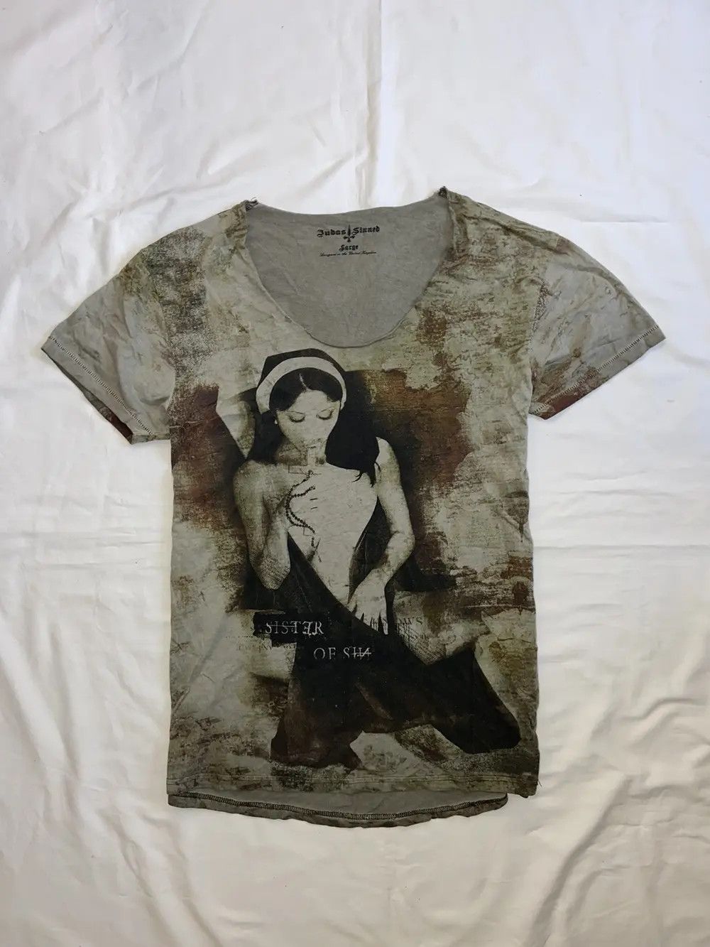 🔞RARE VINTAGE NUN DEVIL TEE T SHIRT Y2K HELL AFFLICTION GOD