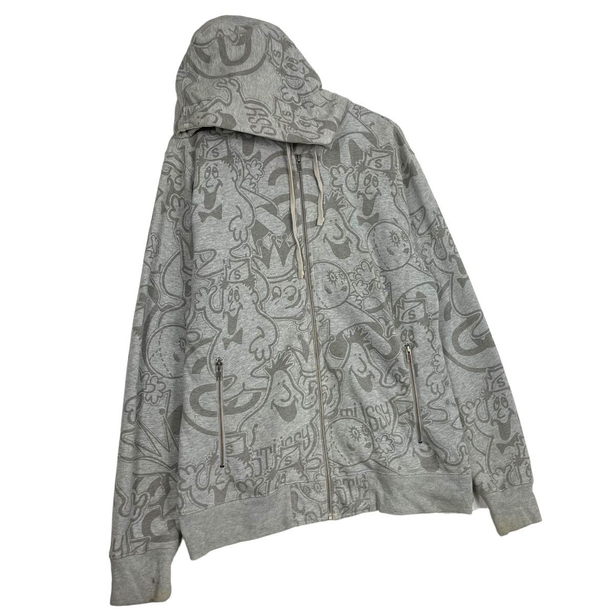 Stussy 💥STUSSY CLOWN CARTOON OVERPRINTS HOODIE Size US L / EU 52-54 / 3 - 3 Thumbnail