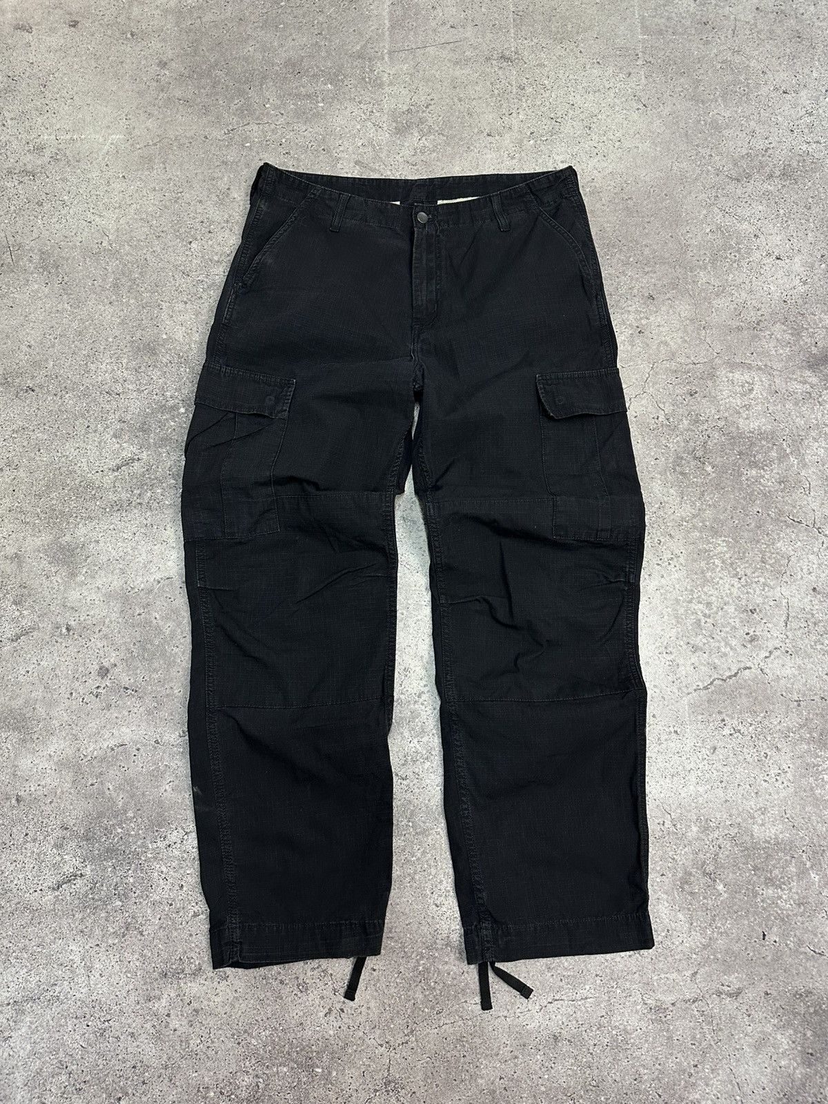 Carhartt Vintage Carhartt WIP Cargo Pants Ripstop Work Black Y2K Size US 34 / EU 50 - 4 Thumbnail