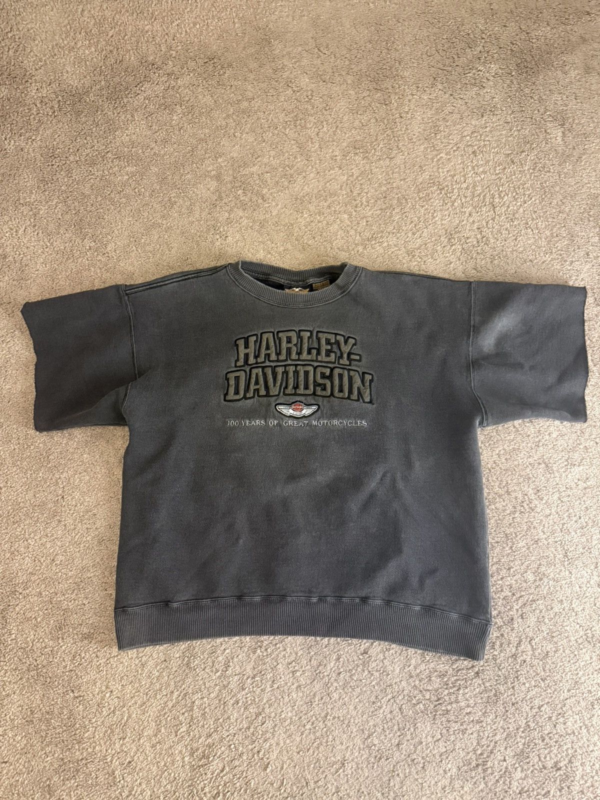 Harley Davidson Vintage 2003 Harley Davidson Cut Sweatshirt Size US XL / EU 56 / 4 - 1 Thumbnail