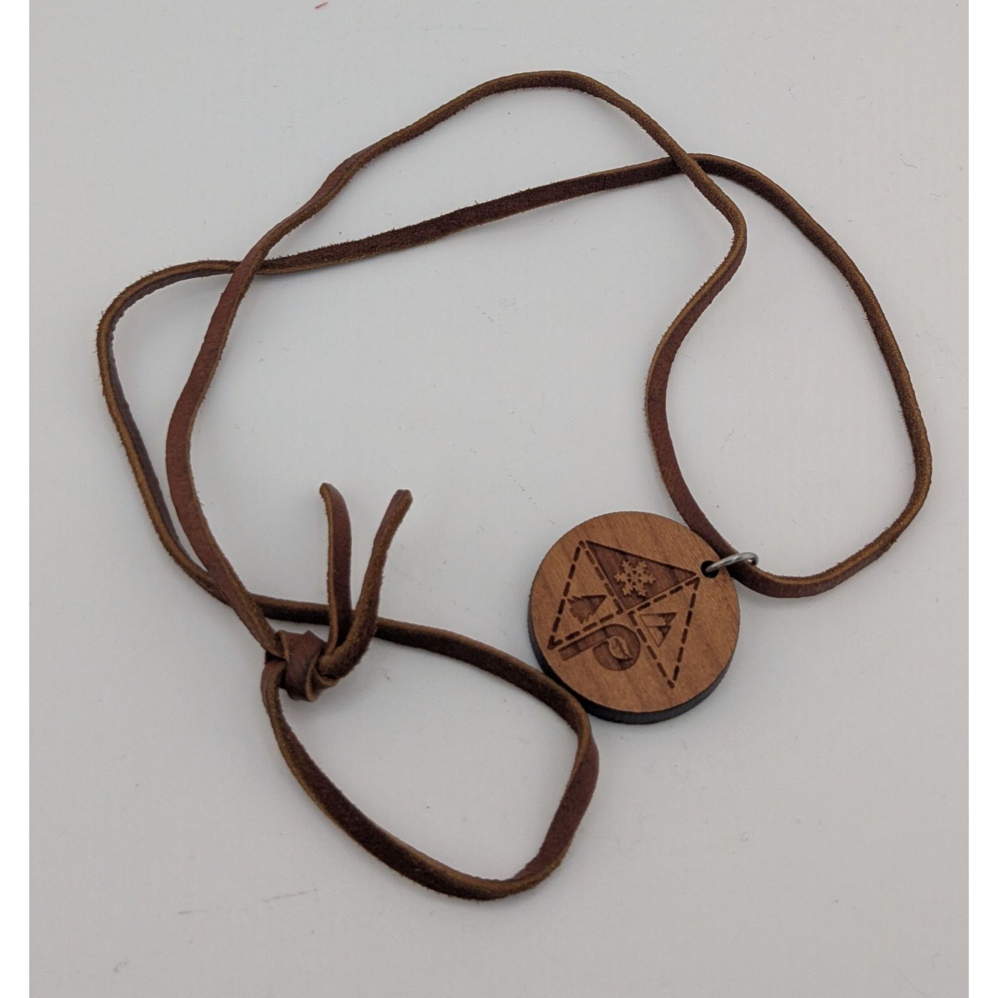 Other Nature-Themed Wooden Pendant Necklace With Engraved Design & Size ONE SIZE - 6 Thumbnail
