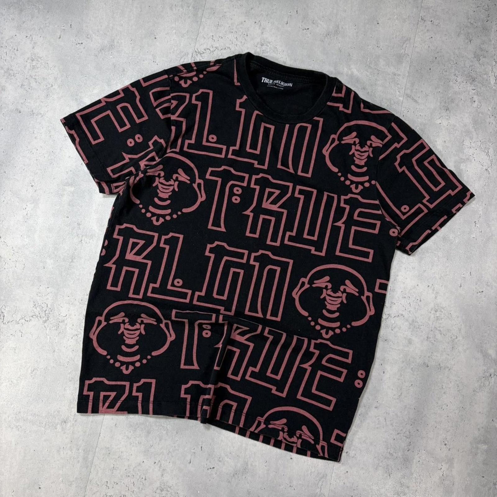 True Religion Y2K Black True Religion AOP Buddha Skater T-Shirt Size US M / EU 48-50 / 2 - 2 Thumbnail