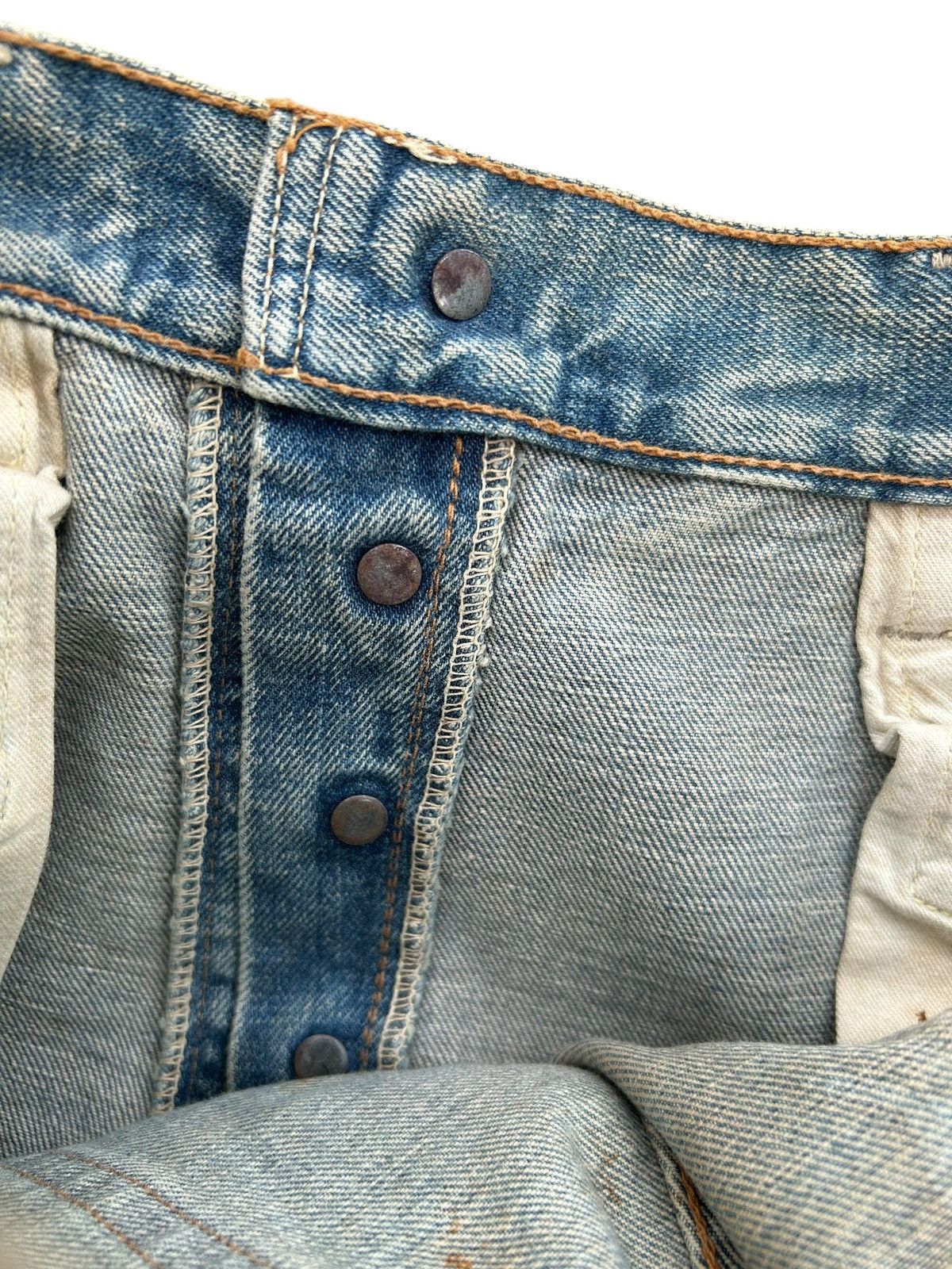 Kapital Vintage Warehouse Selvedge Distressed Rusty Dirty Denim Jean Size US 35 - 13 Thumbnail