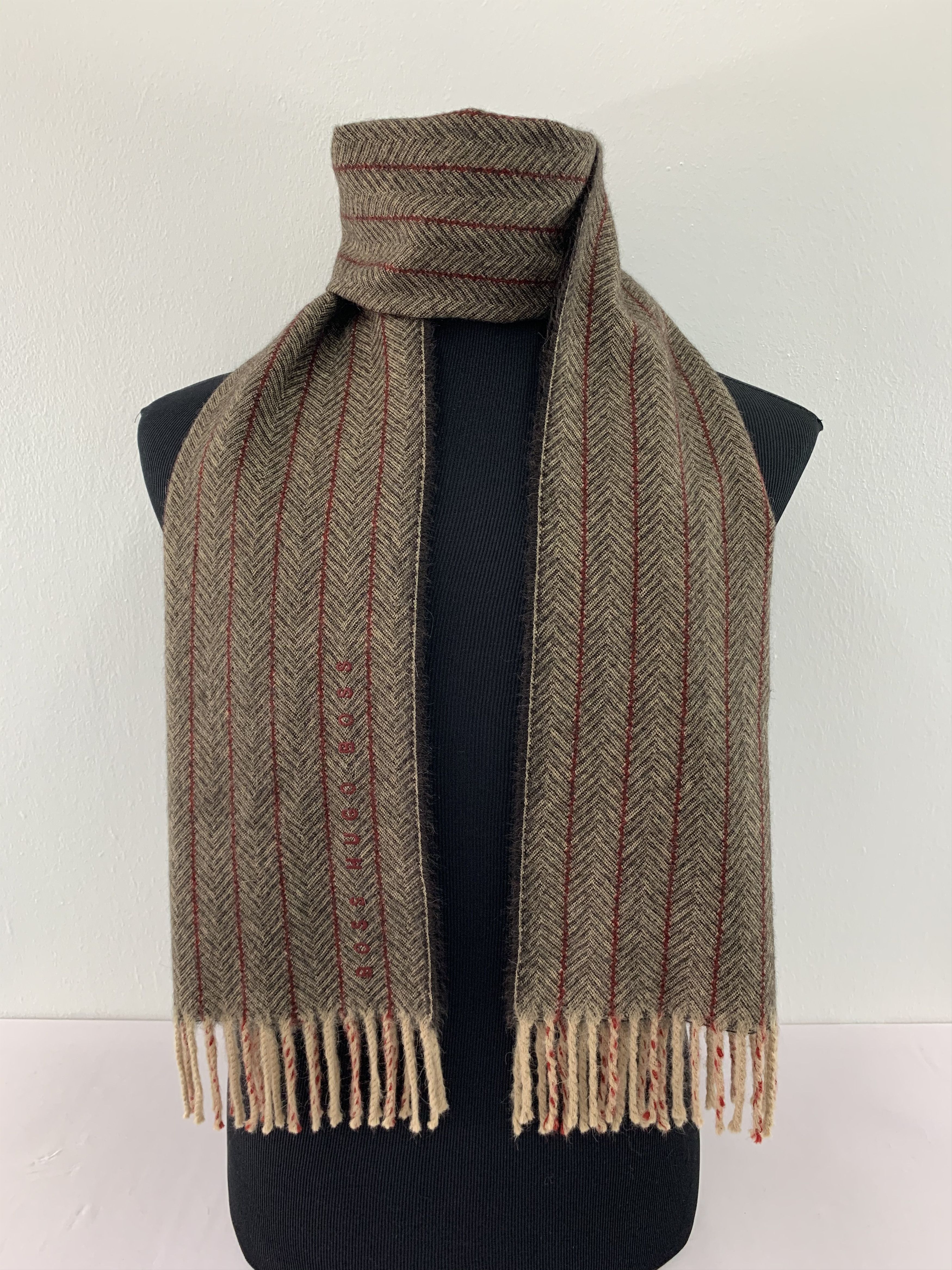 Hugo Boss Boss Scarf Wool Muffler Neck Wrap BL4310 Size ONE SIZE - 1 Thumbnail