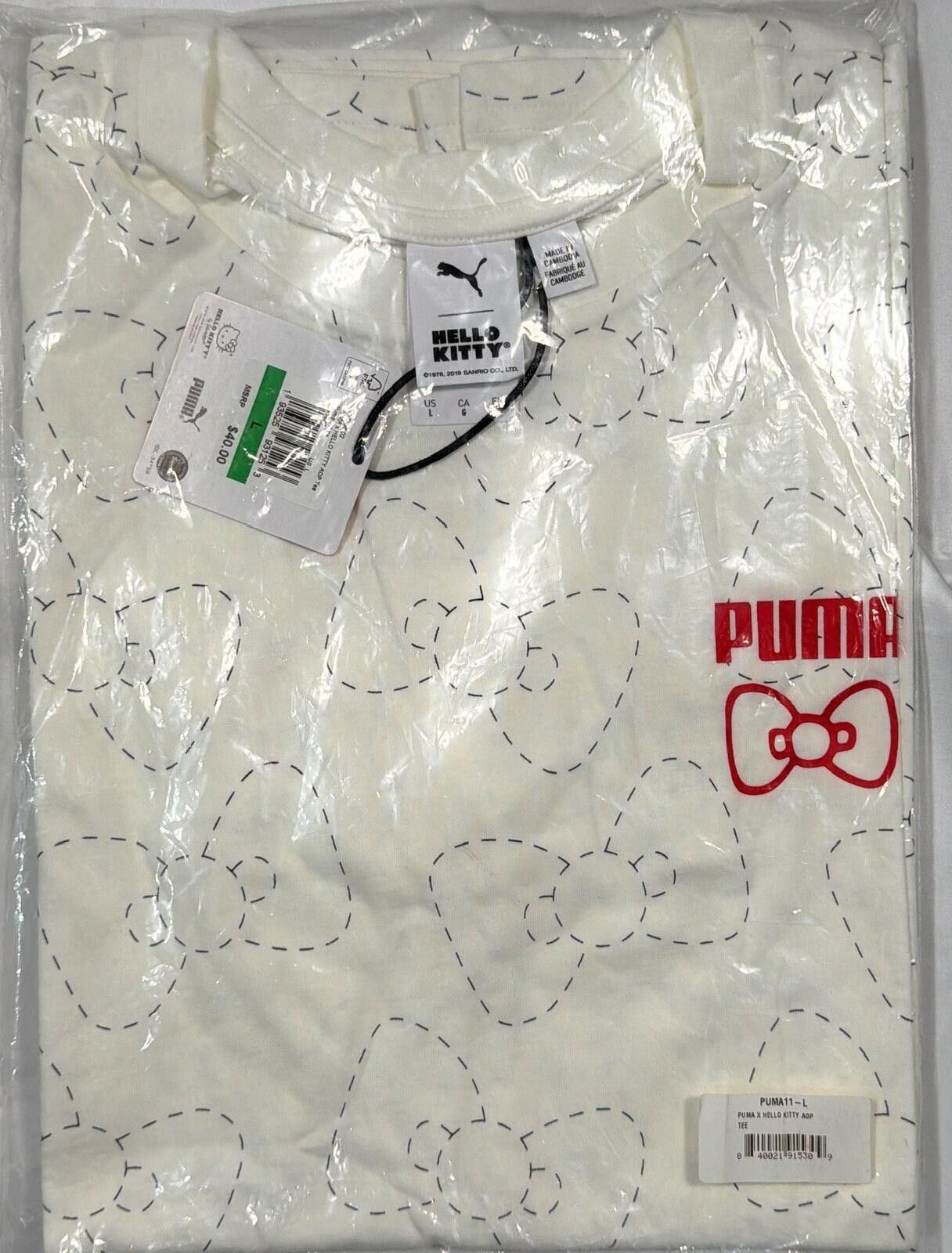 Puma Puma Hello Kitty Collaboration Bow Print Ladies Tee Large Size L / US 10 / IT 46 - 2 Thumbnail